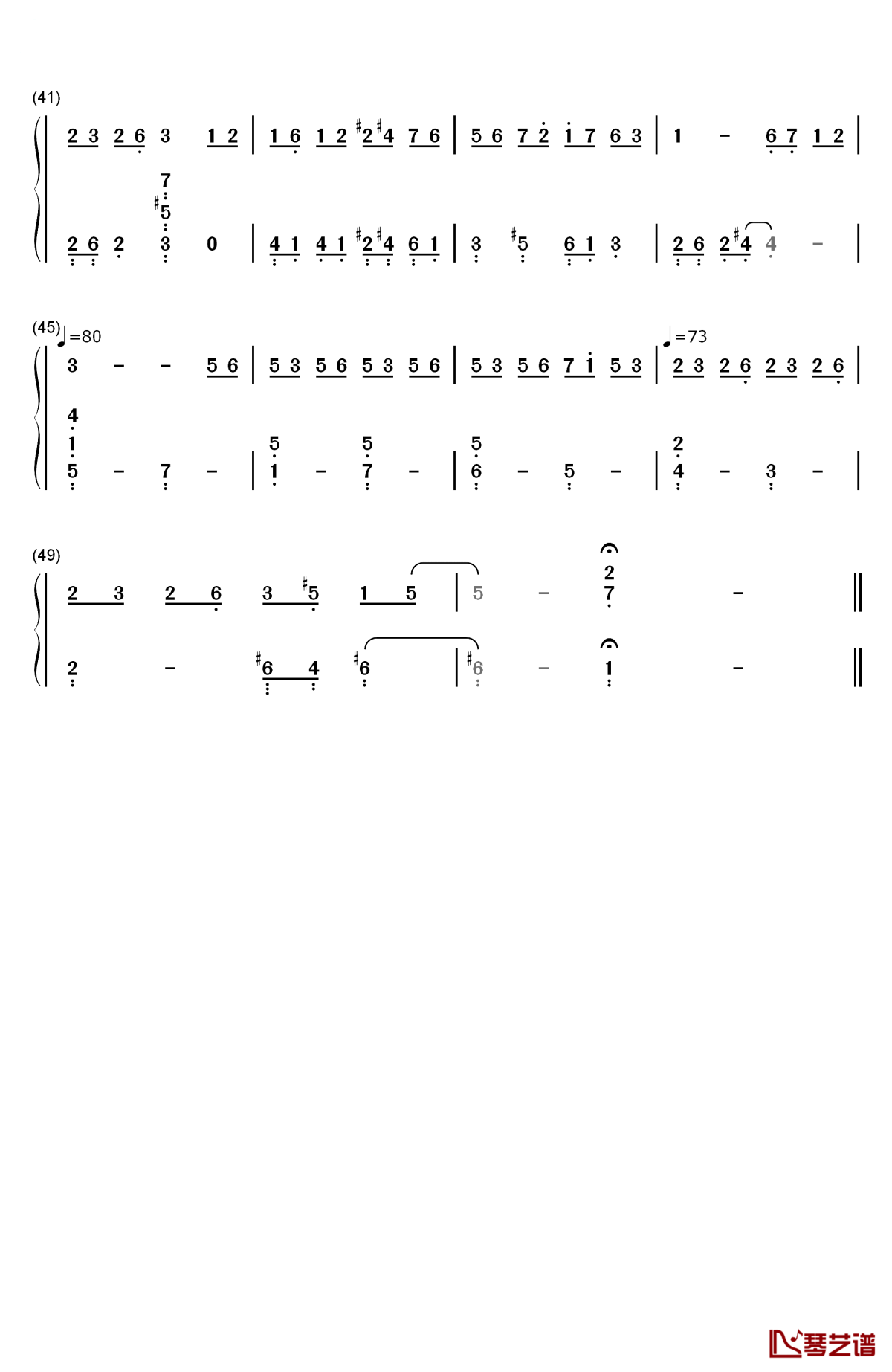 ソ.ラ.ソ.ミ piano ver钢琴简谱-数字双手-コーコーヤ3