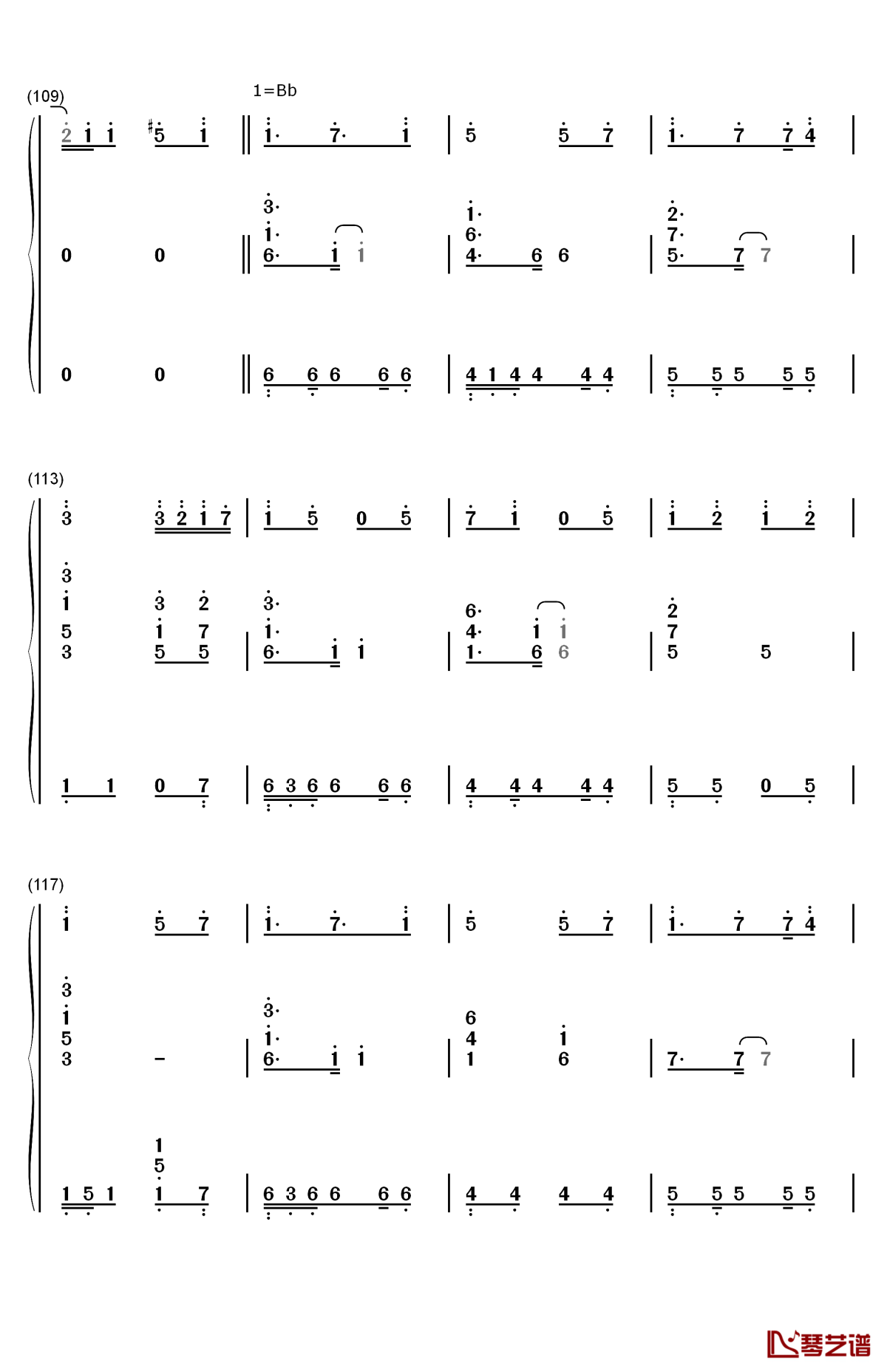 最后的旅行钢琴简谱-数字双手-rainton桐10