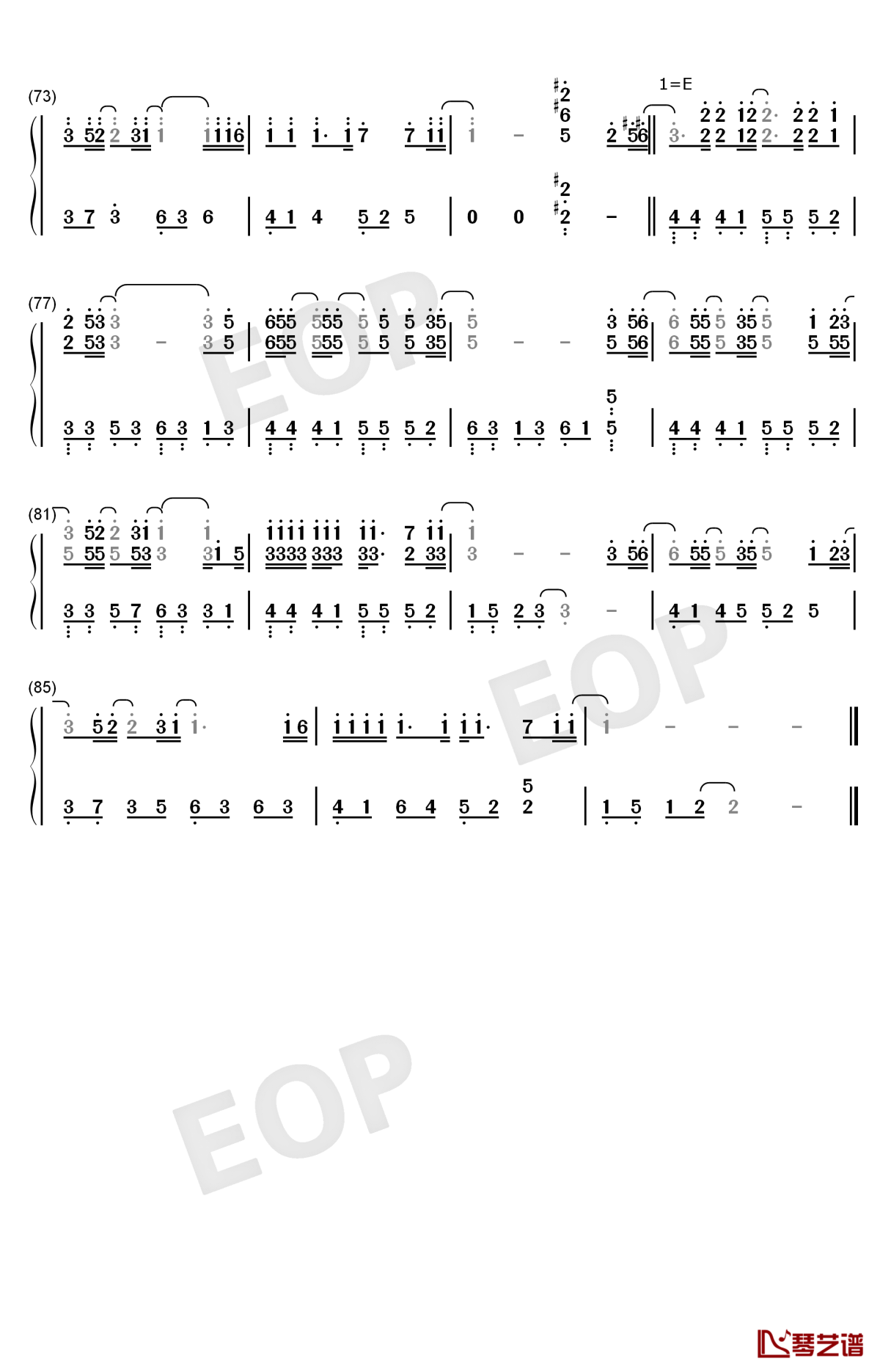 僕が死のうと思ったのは钢琴简谱-数字双手-中岛美嘉4