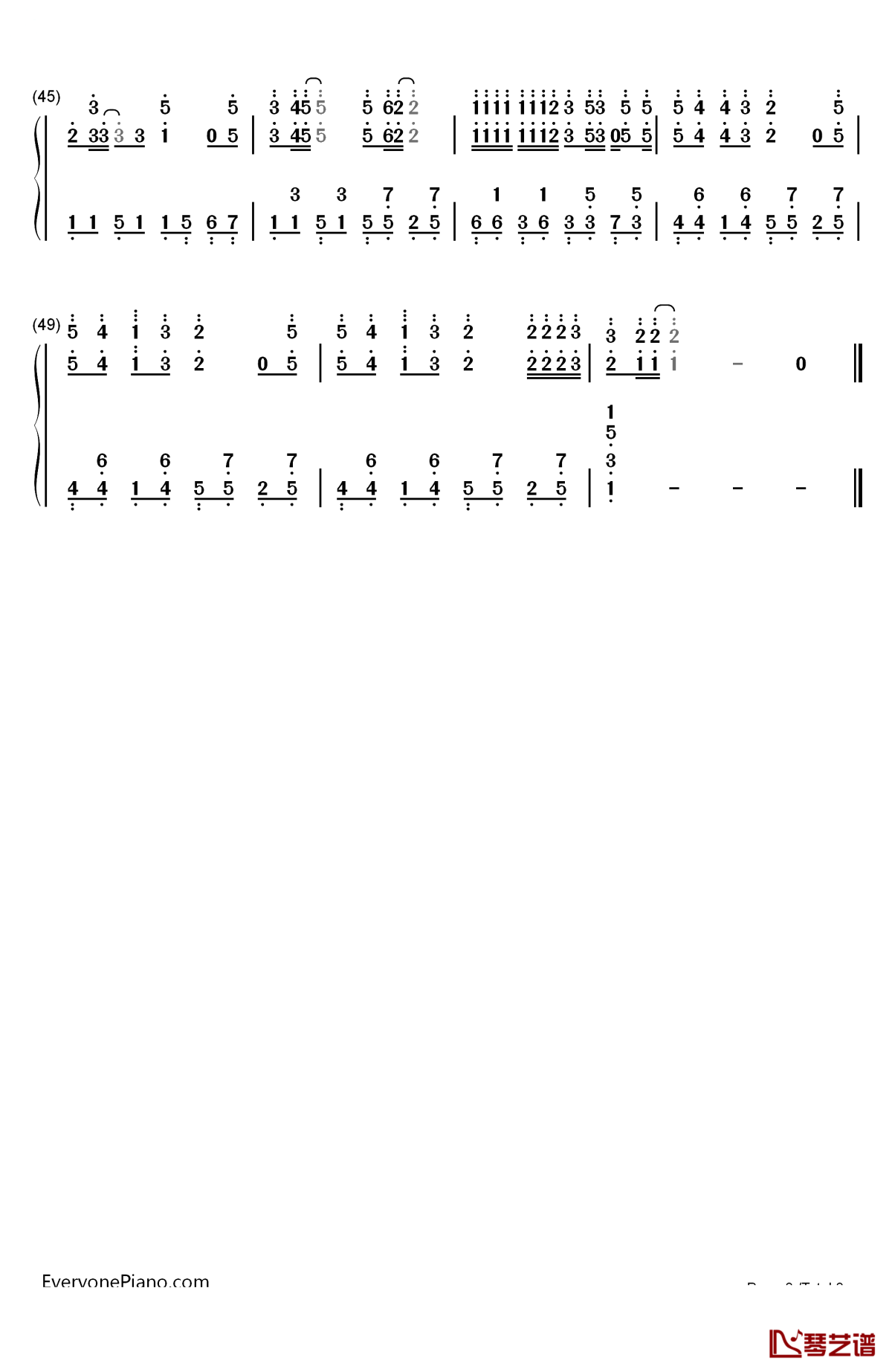 柠檬树钢琴简谱-数字双手-苏慧伦3