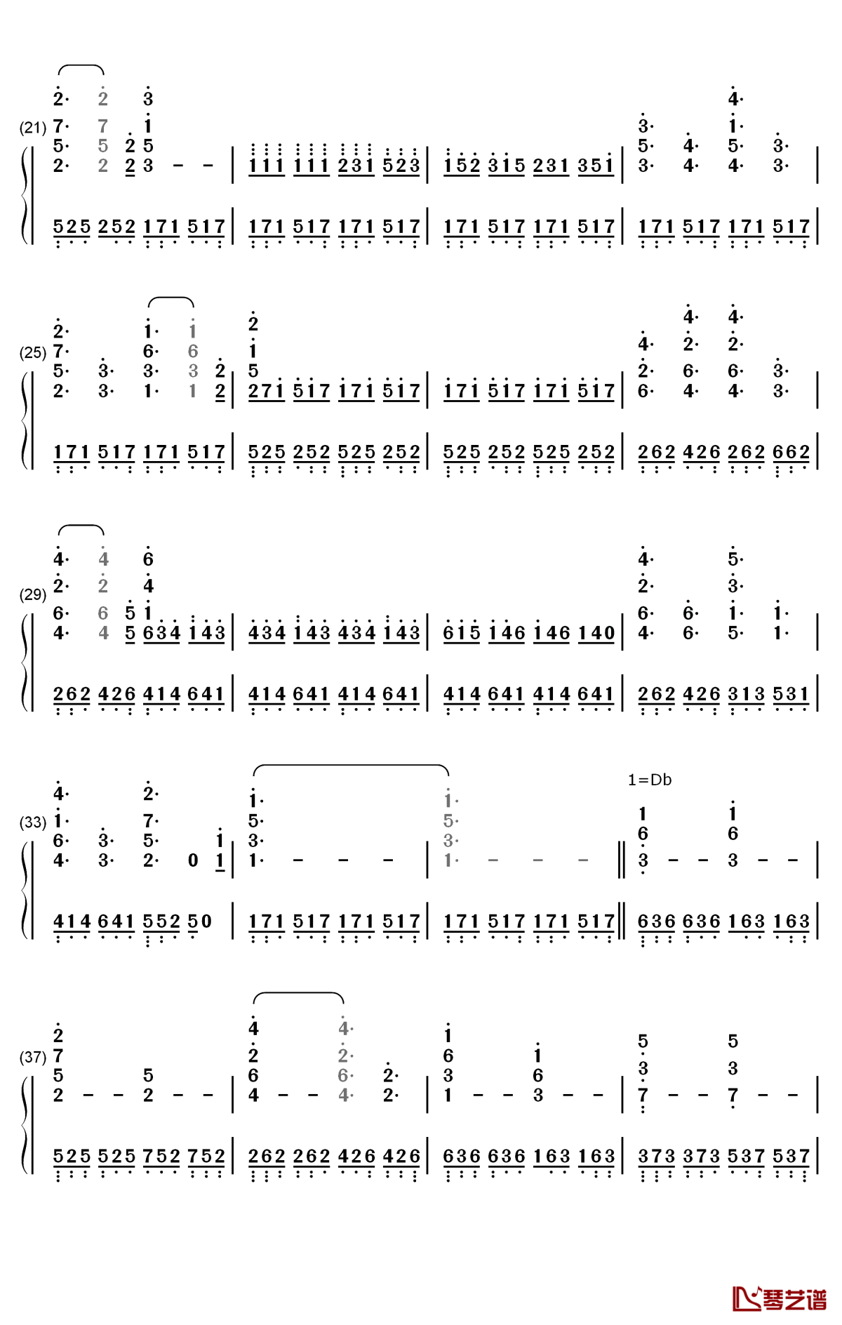 sogno di volare钢琴简谱-数字双手-christopher tin2