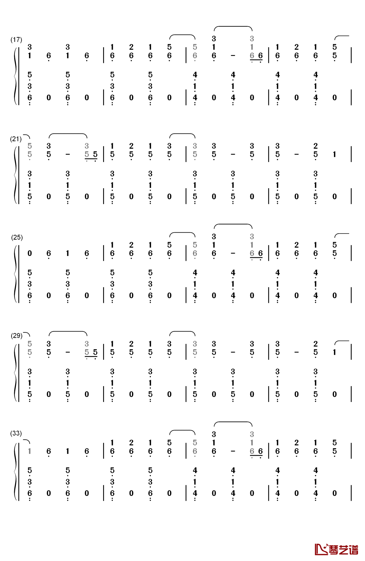 the scientist钢琴简谱-数字双手-coldplay2