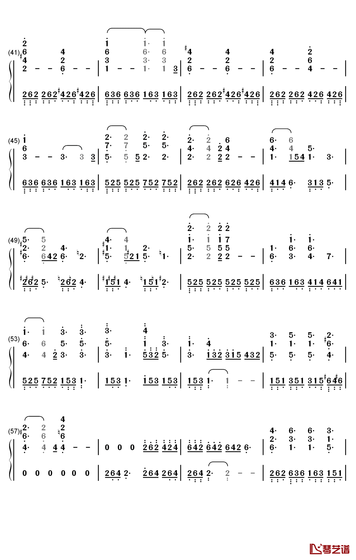 sogno di volare钢琴简谱-数字双手-christopher tin3