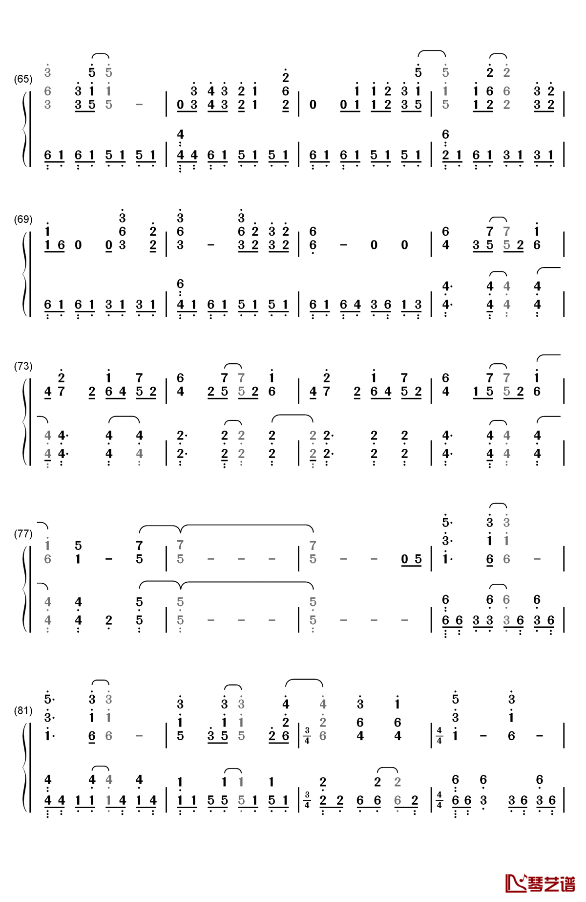 turning tables钢琴简谱-数字双手-adele4