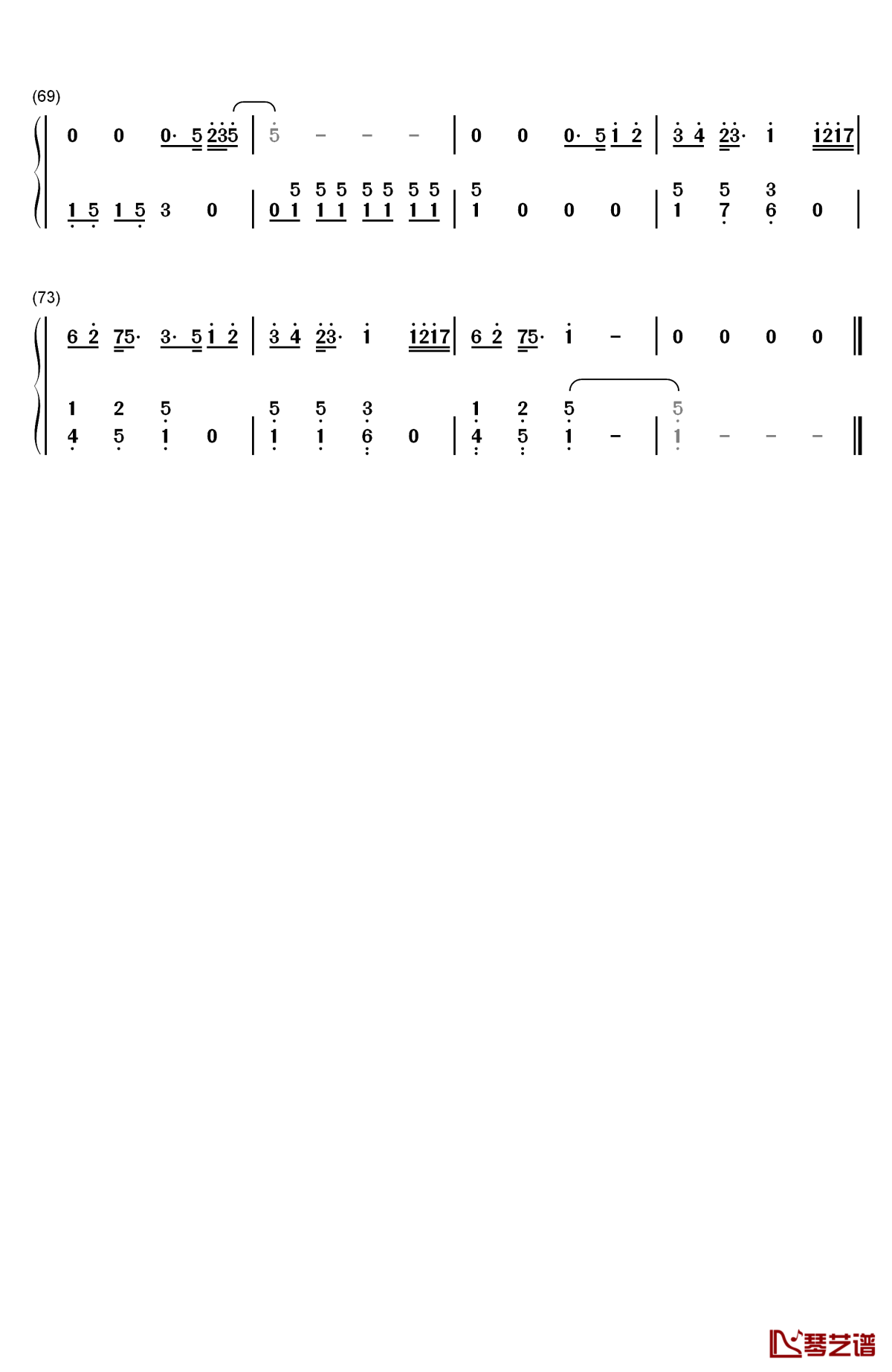 蜂鸟钢琴简谱-数字双手-吴青峰4