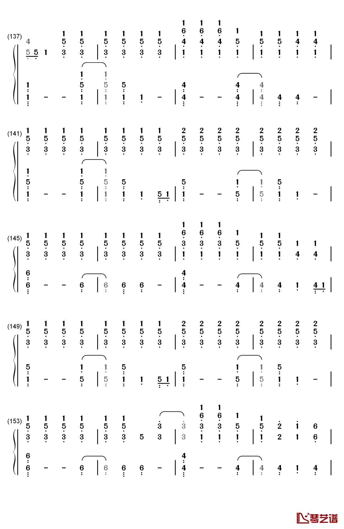 the scientist钢琴简谱-数字双手-coldplay8