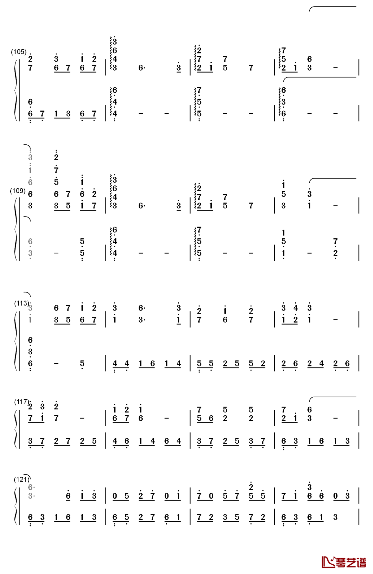 sis puella magica好听版钢琴简谱-数字双手-梶浦由记6