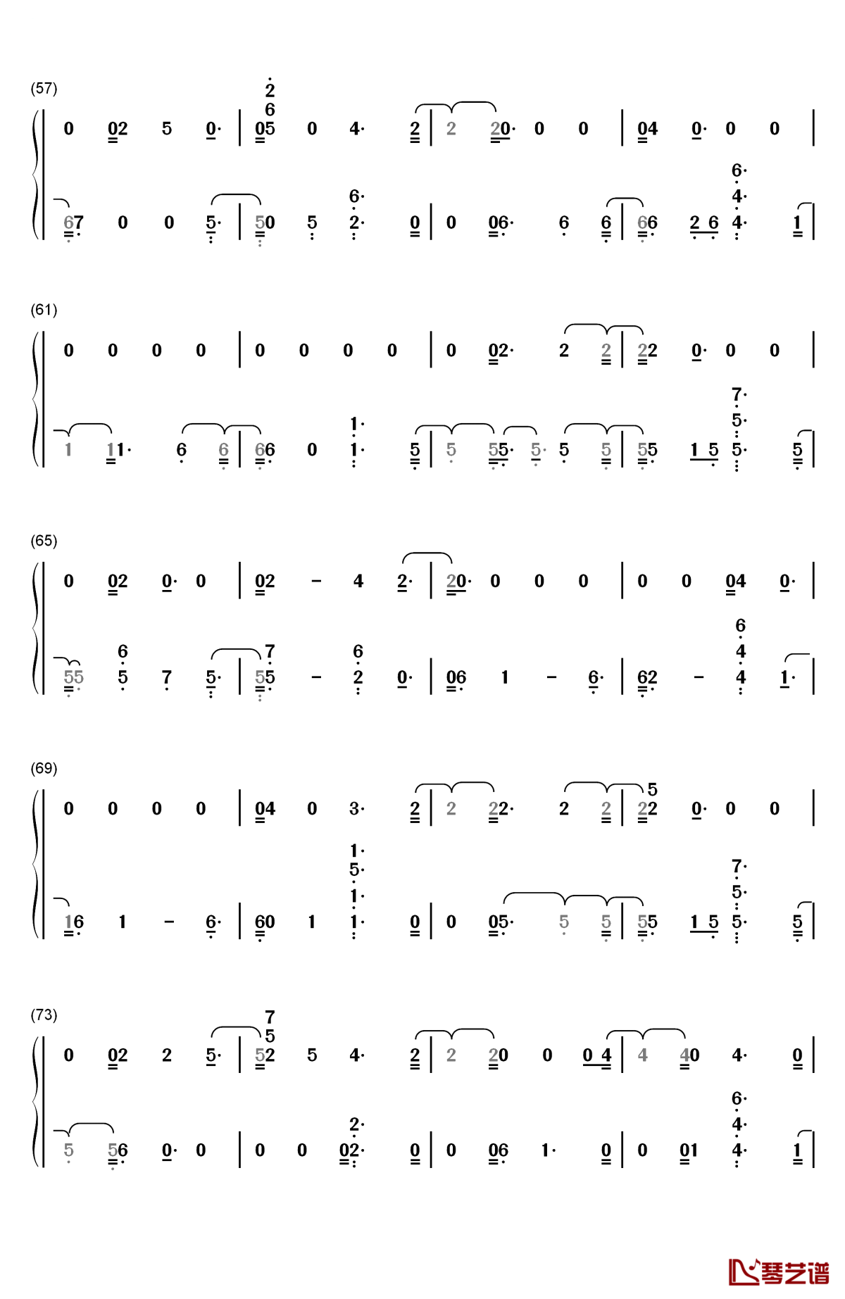 say something钢琴简谱-数字双手-justin timberlake4