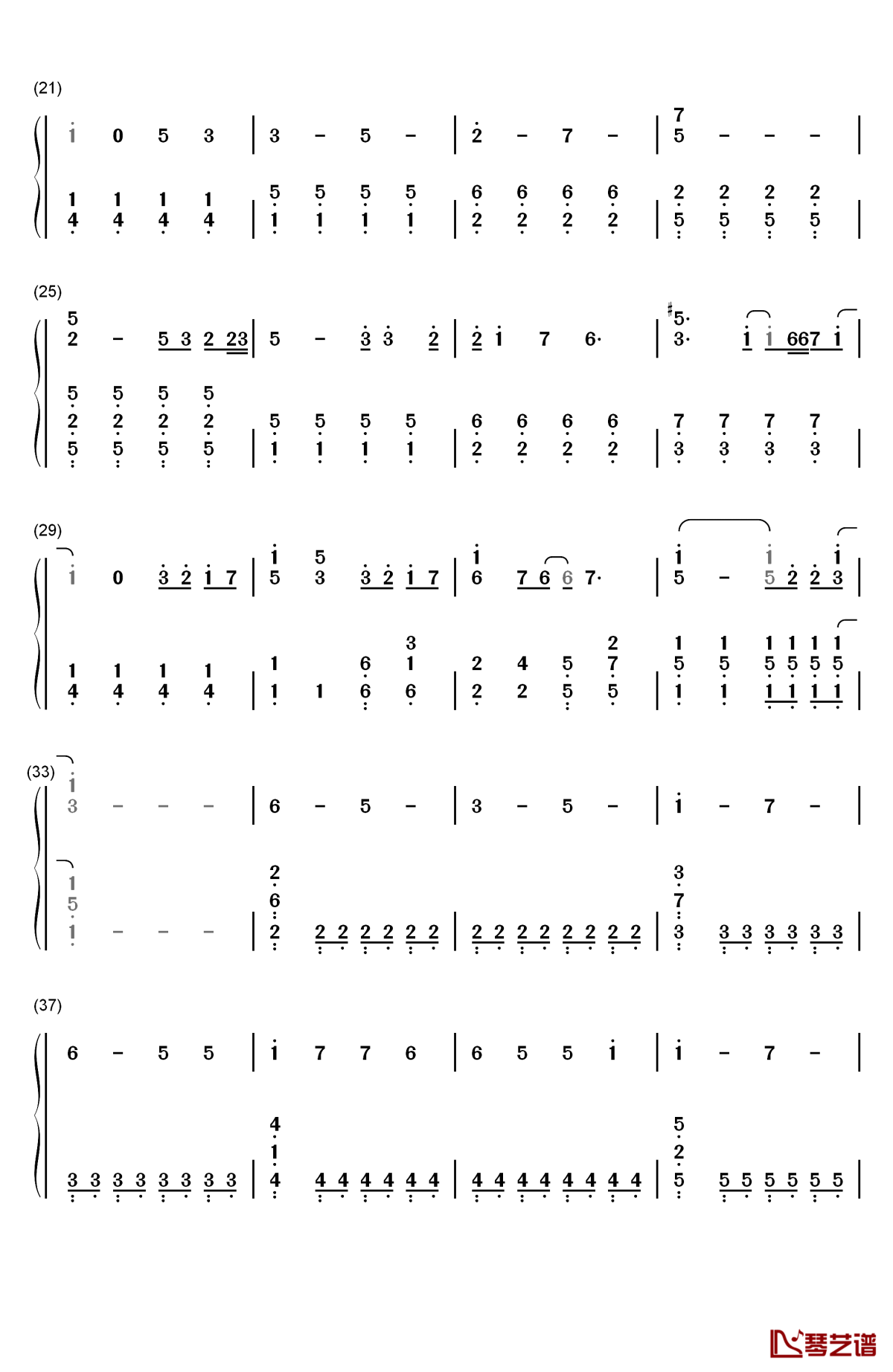 fly high钢琴简谱-数字双手-burnout syndromes2