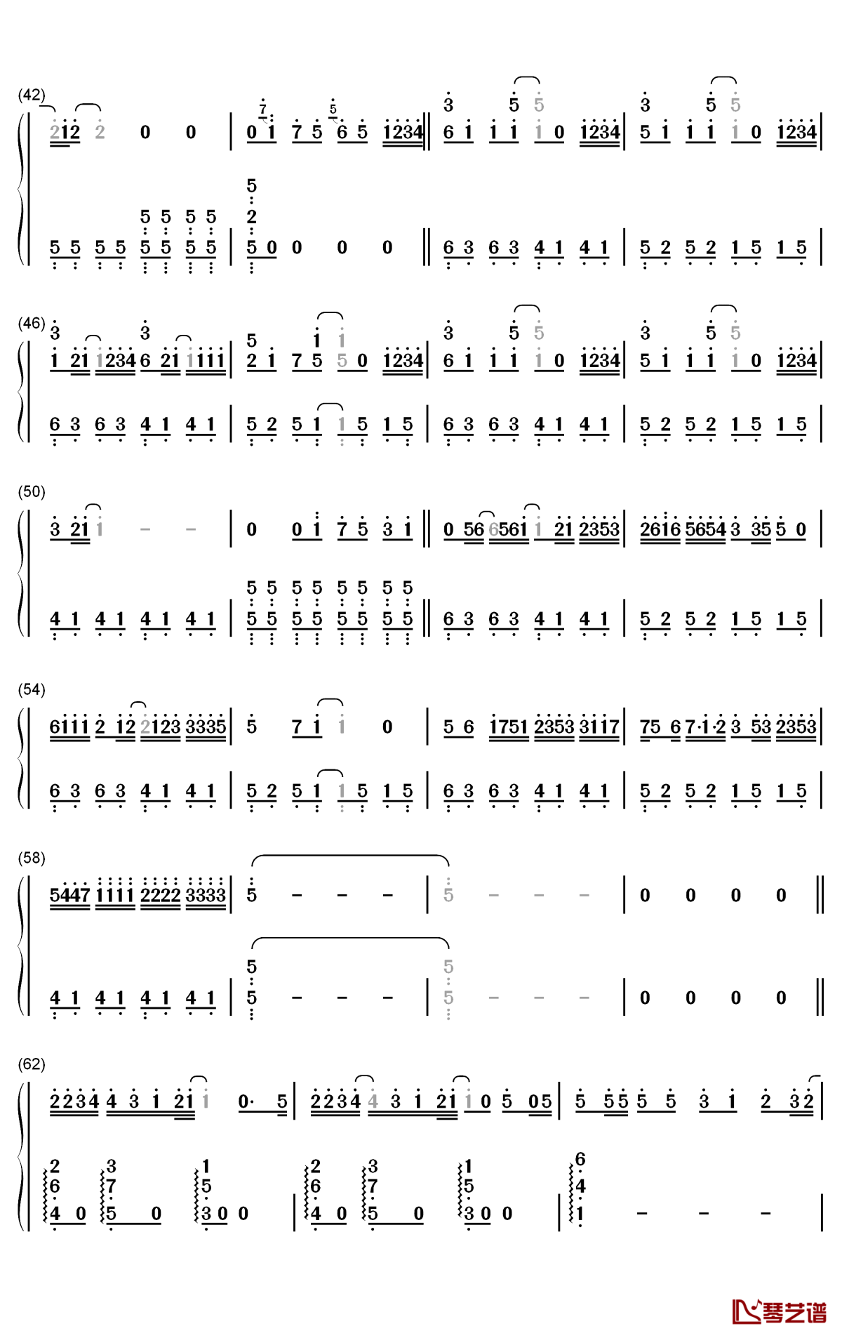 花に亡霊钢琴简谱-数字双手-ヨルシカ3