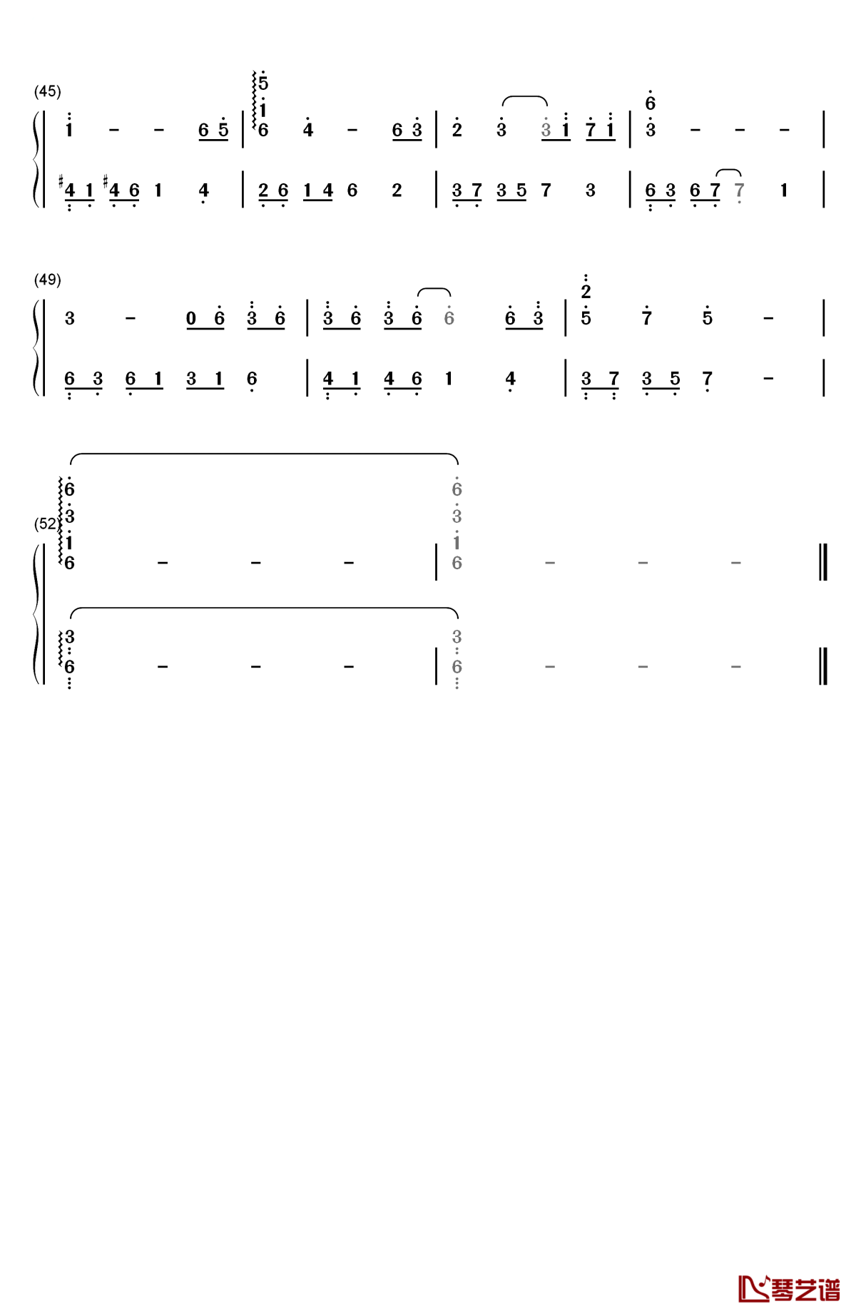 伤恋钢琴简谱-数字双手-石进3