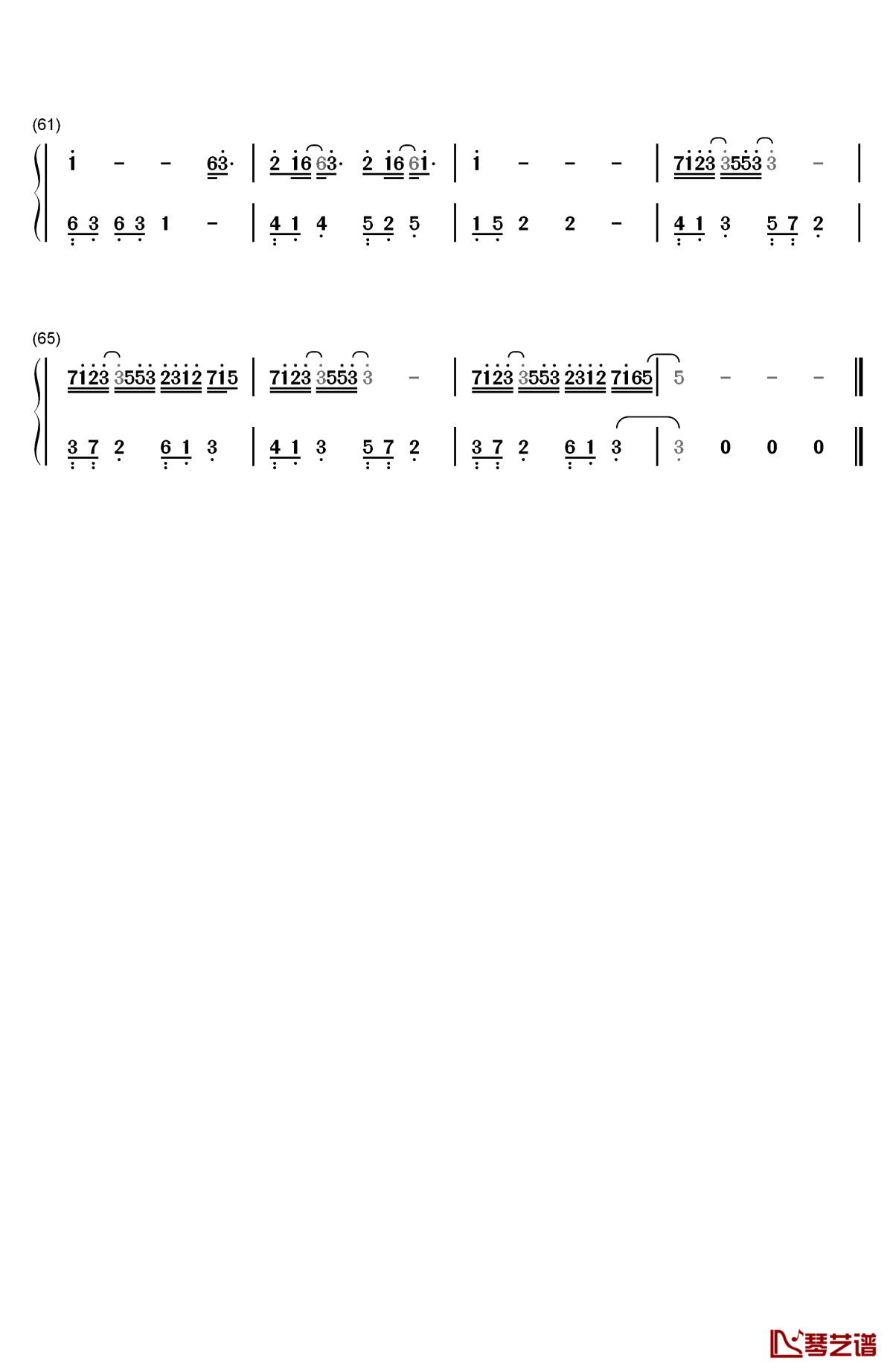 起风了钢琴简谱-数字双手-买辣椒也用券 高橋優4