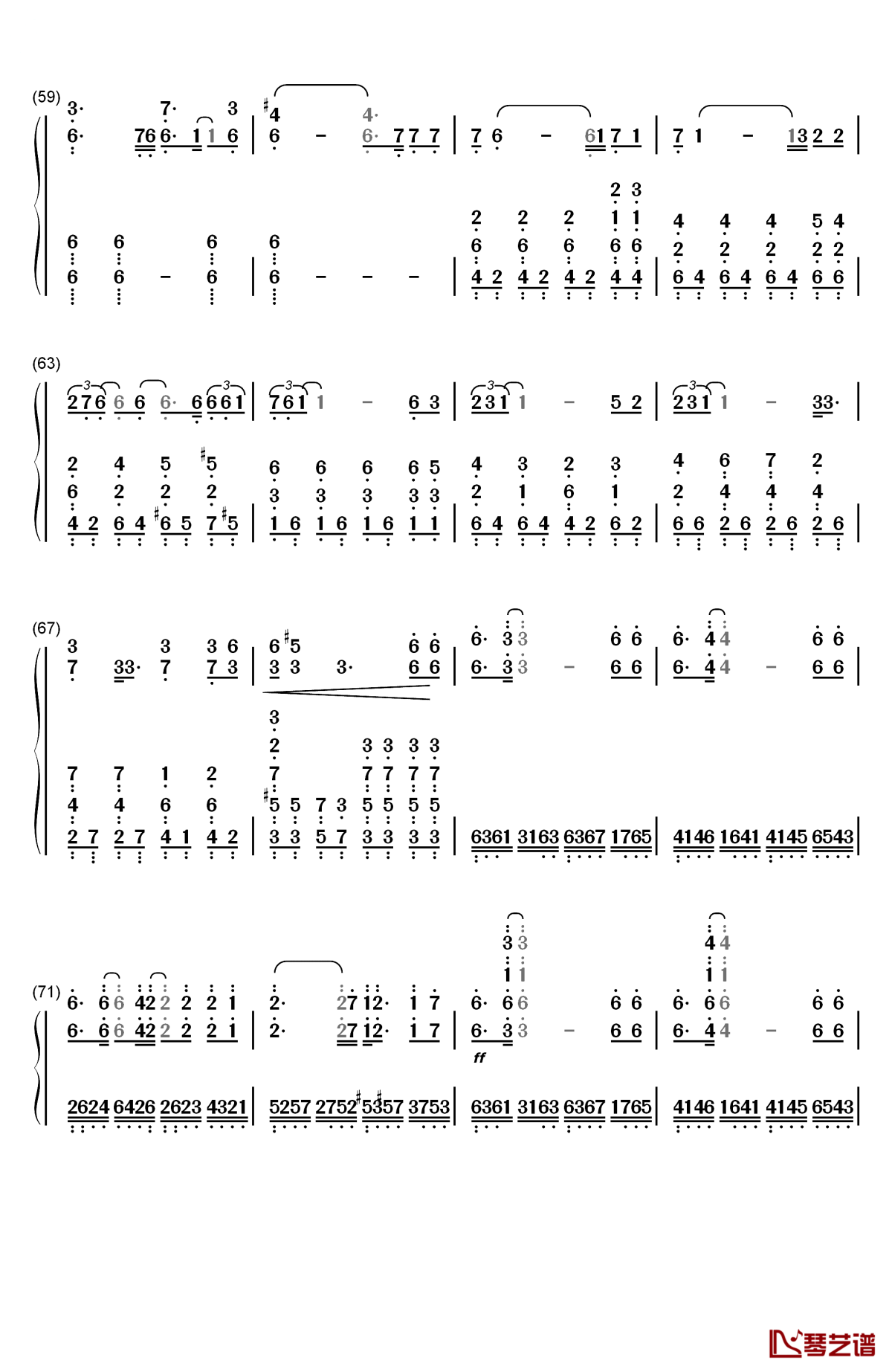 skyfall钢琴简谱-数字双手-阿黛尔  adele4