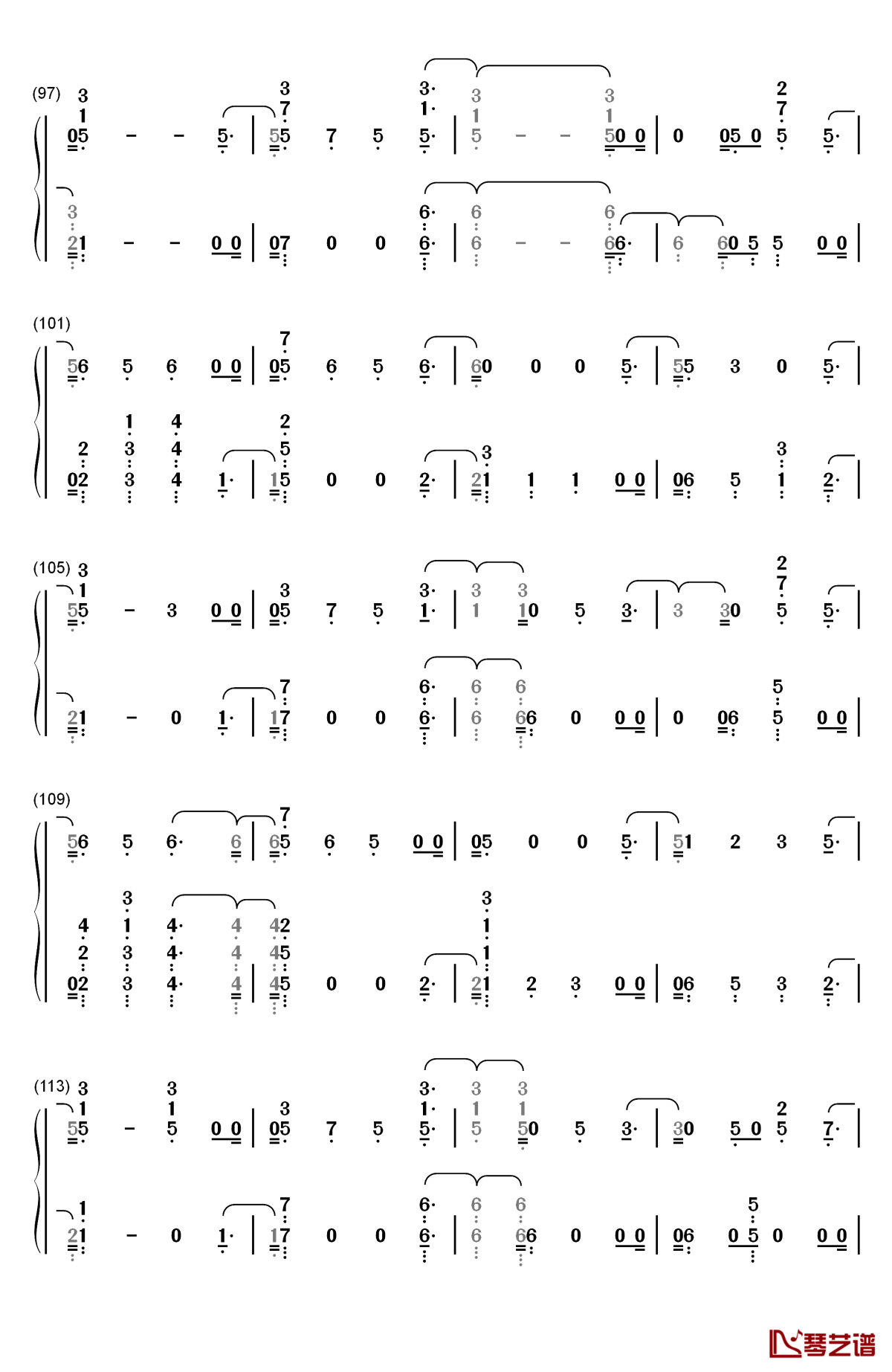 morning light钢琴简谱-数字双手-justin timberlake alicia keys7