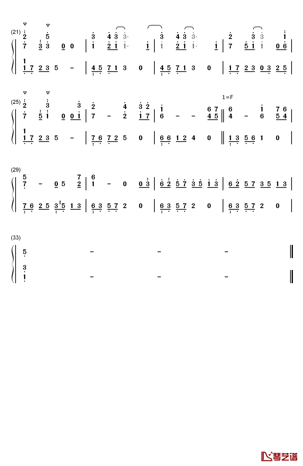 300年の静寂钢琴简谱-数字双手-v.a.2