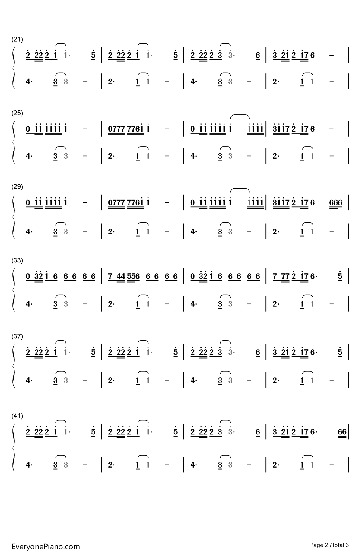 mad love钢琴简谱-数字双手-mabel2