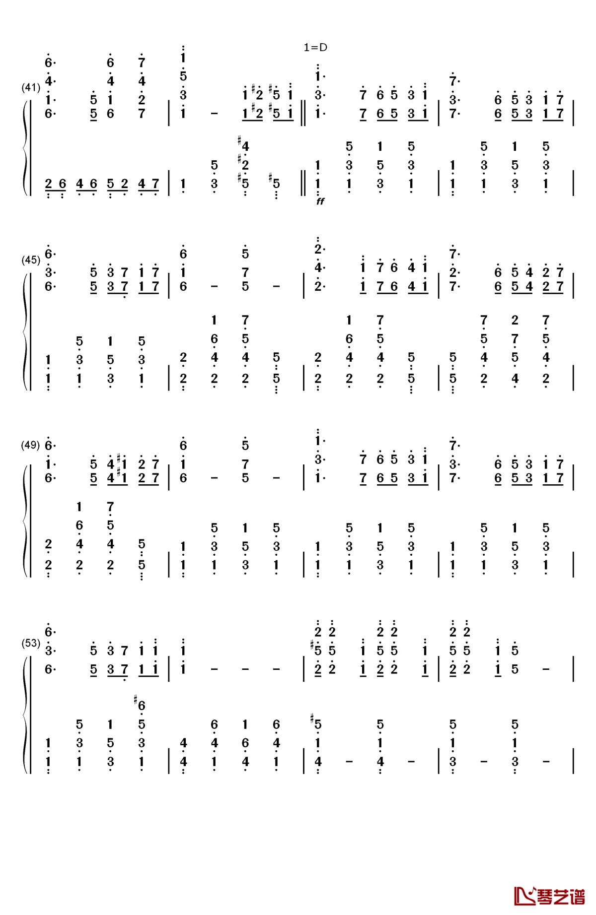 la vie en rose钢琴简谱-数字双手-edith piaf3