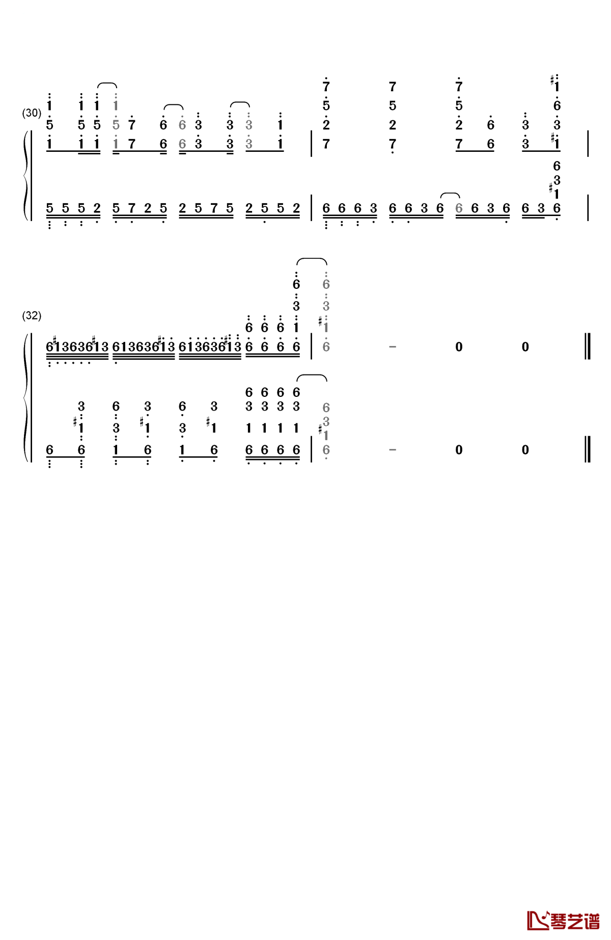 ignite钢琴简谱-数字双手-蓝井艾露3