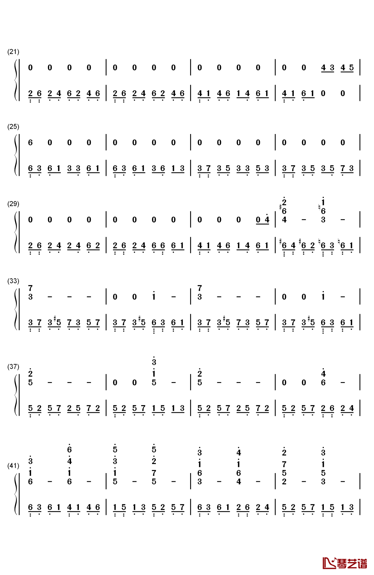 star sky钢琴简谱-数字双手-two steps from hell2