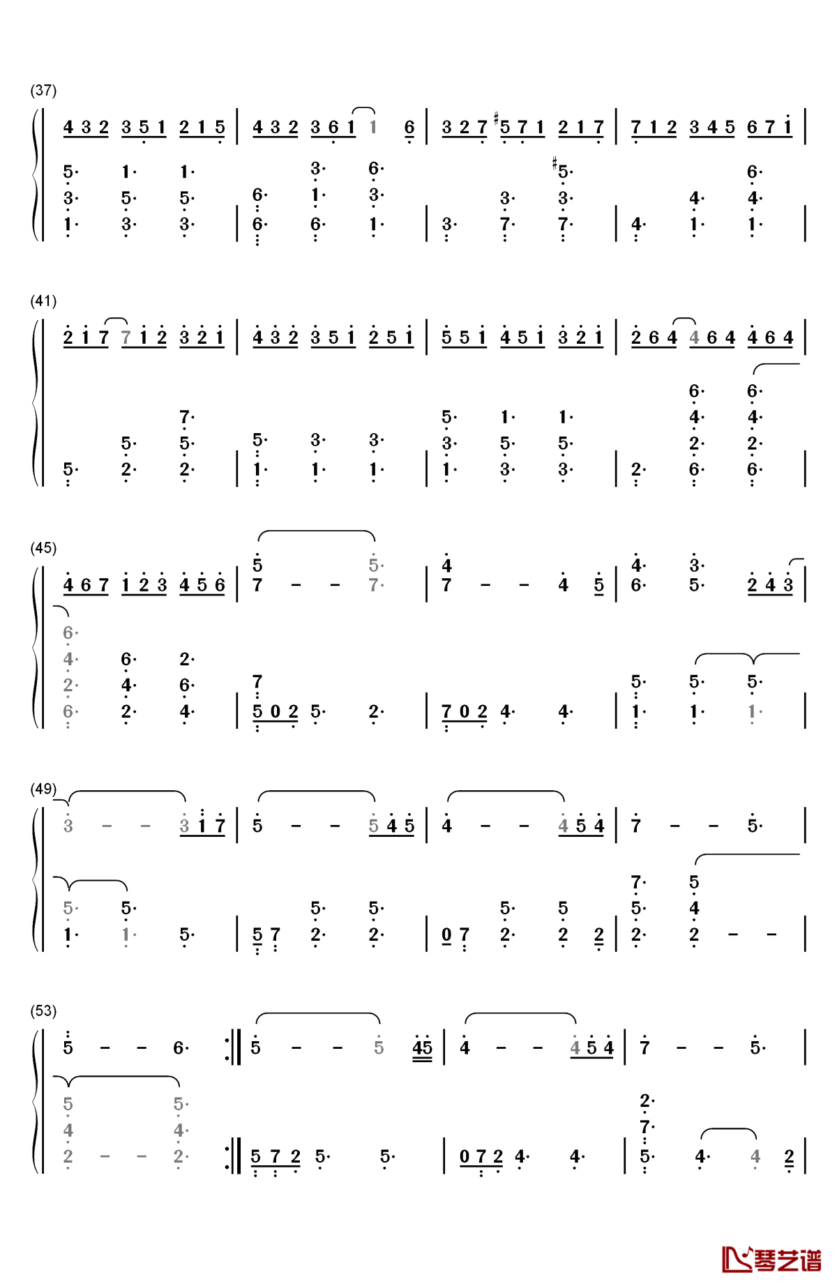 enchantment钢琴简谱-数字双手-雅尼3