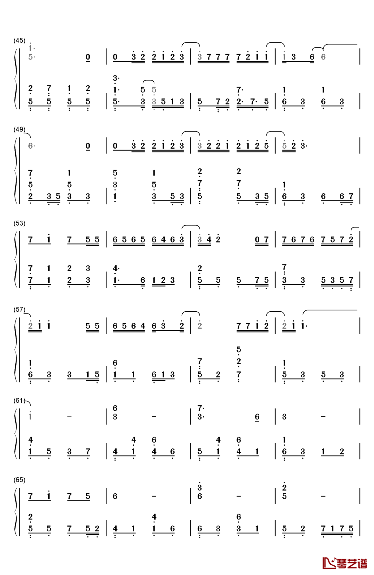 绅士钢琴简谱-数字双手-薛之谦3