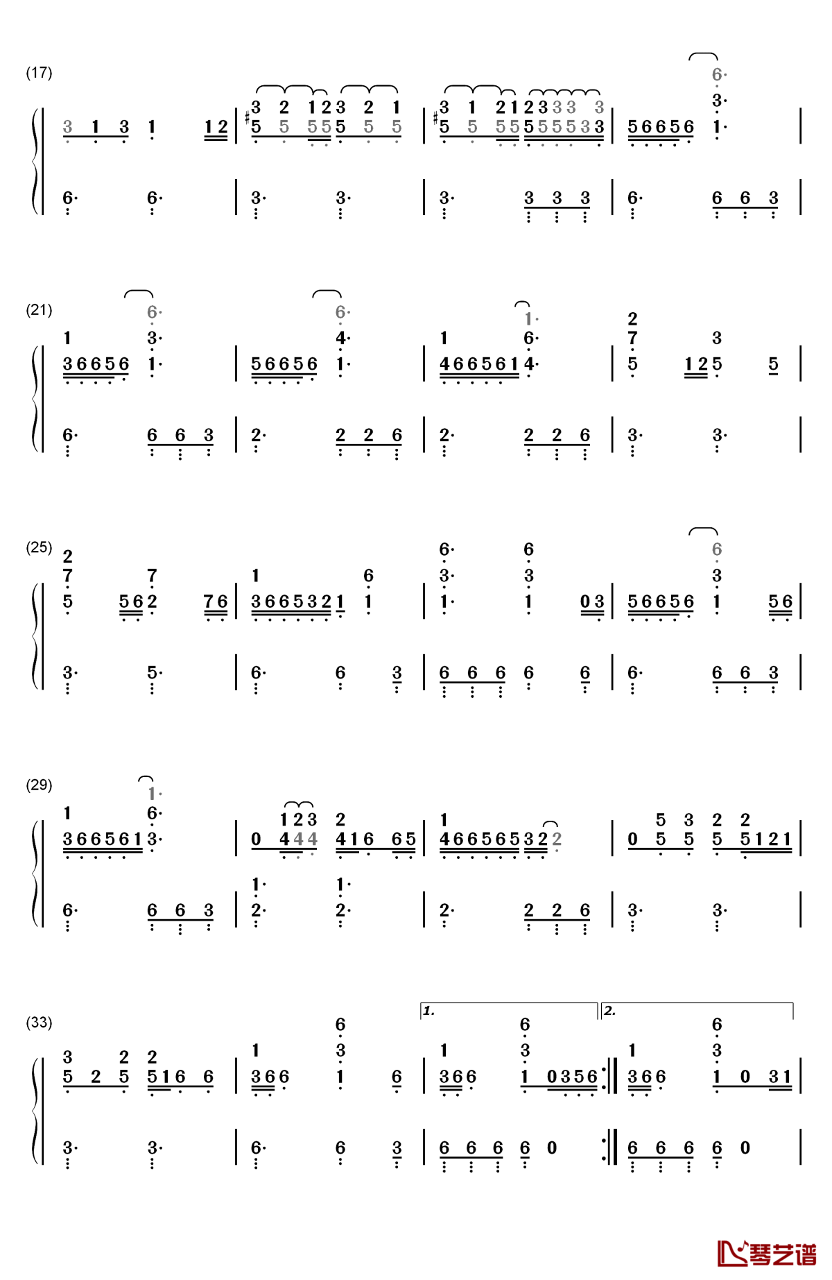 when you really love someone钢琴简谱-数字双手-alicia keys2