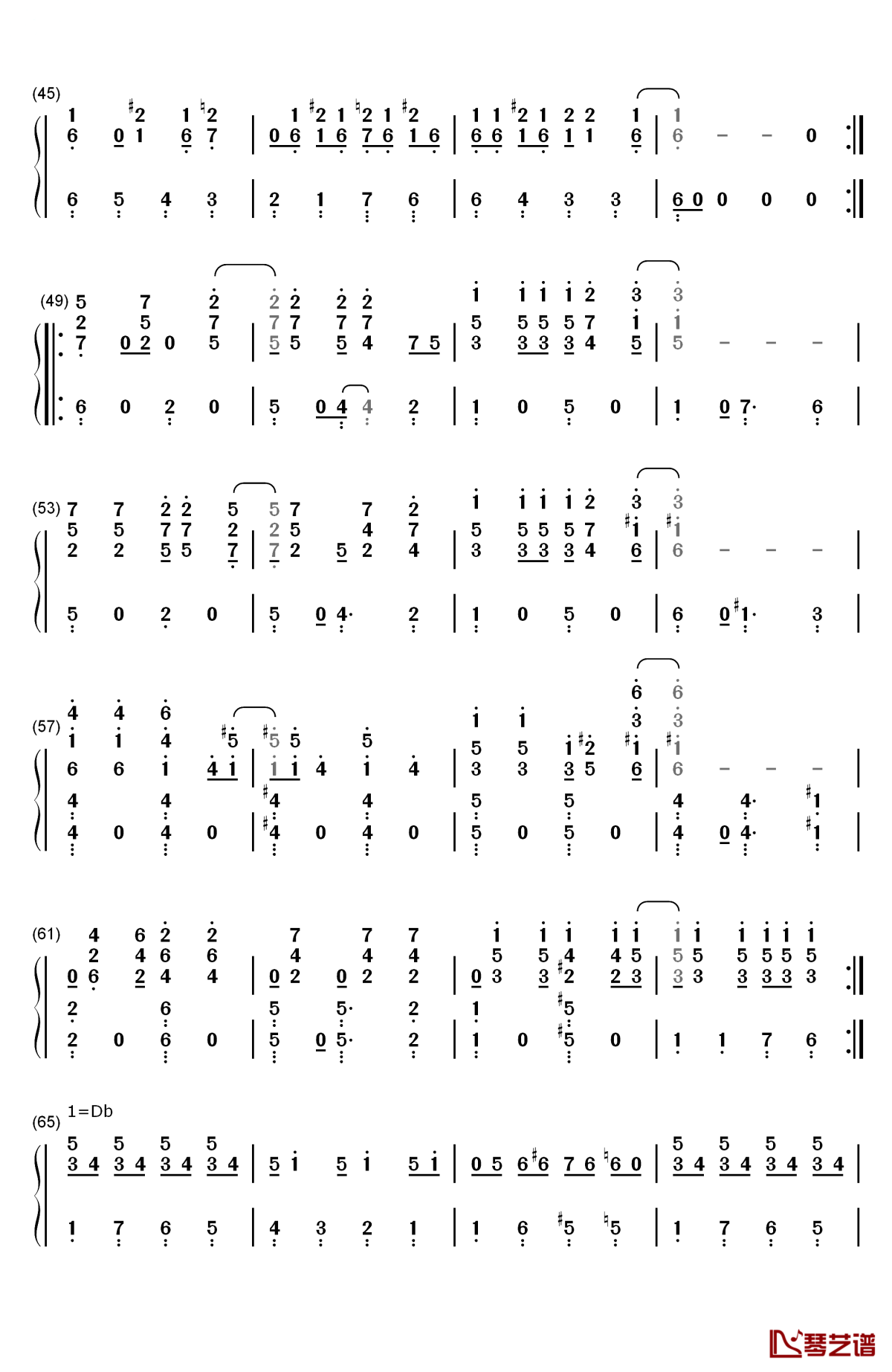 cantina band钢琴简谱-数字双手-john williams　3