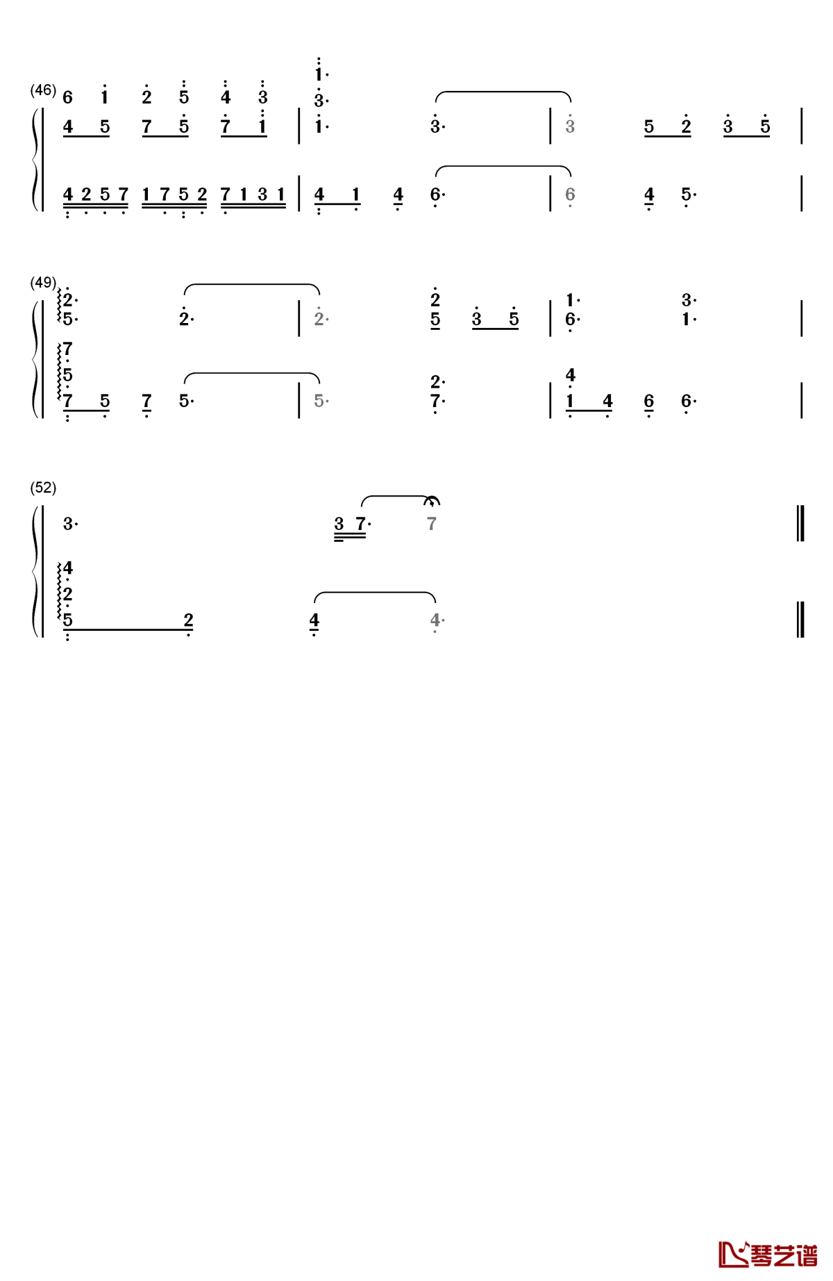 dream钢琴简谱-数字双手-rayark4