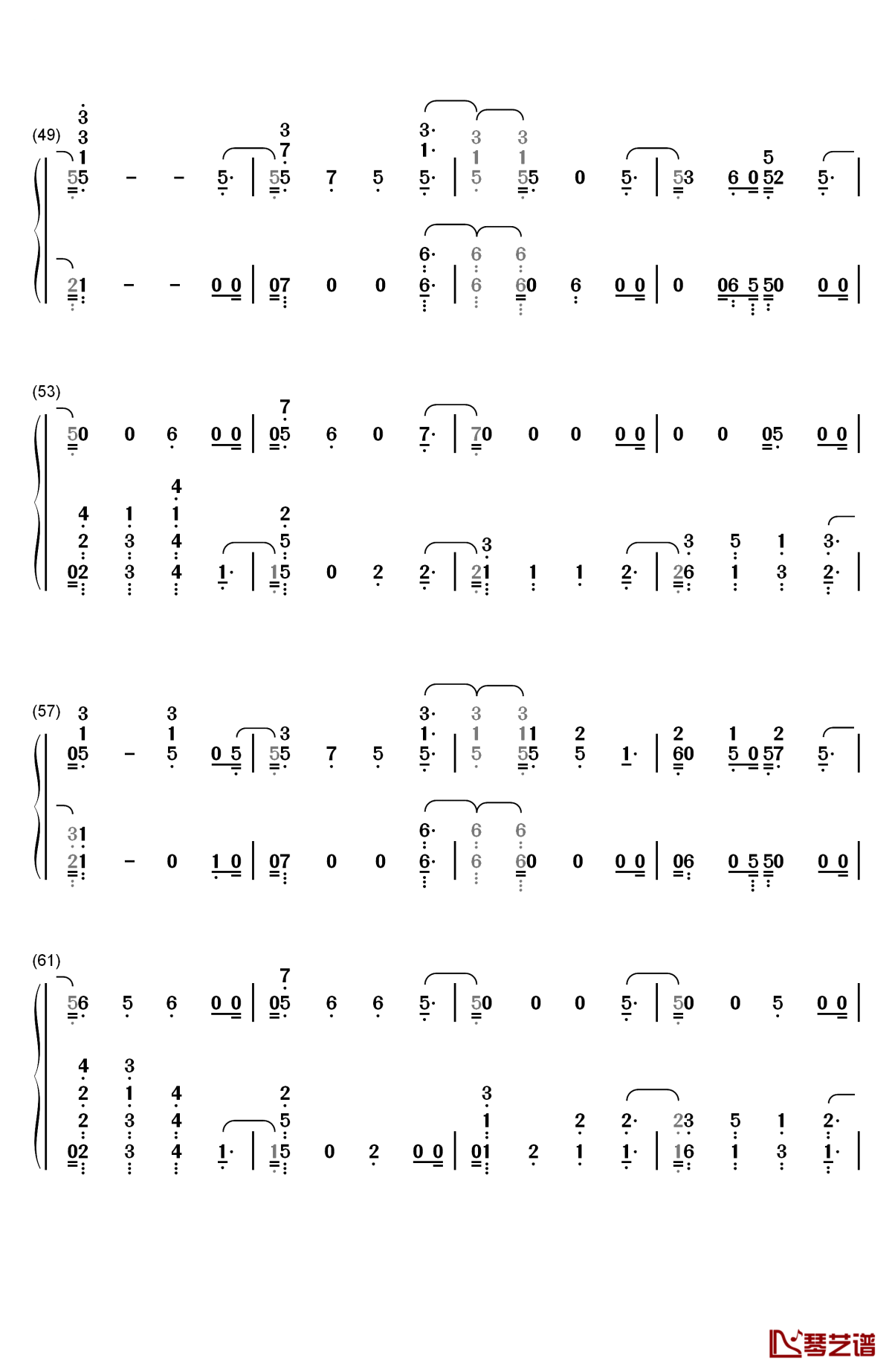 morning light钢琴简谱-数字双手-justin timberlake alicia keys4