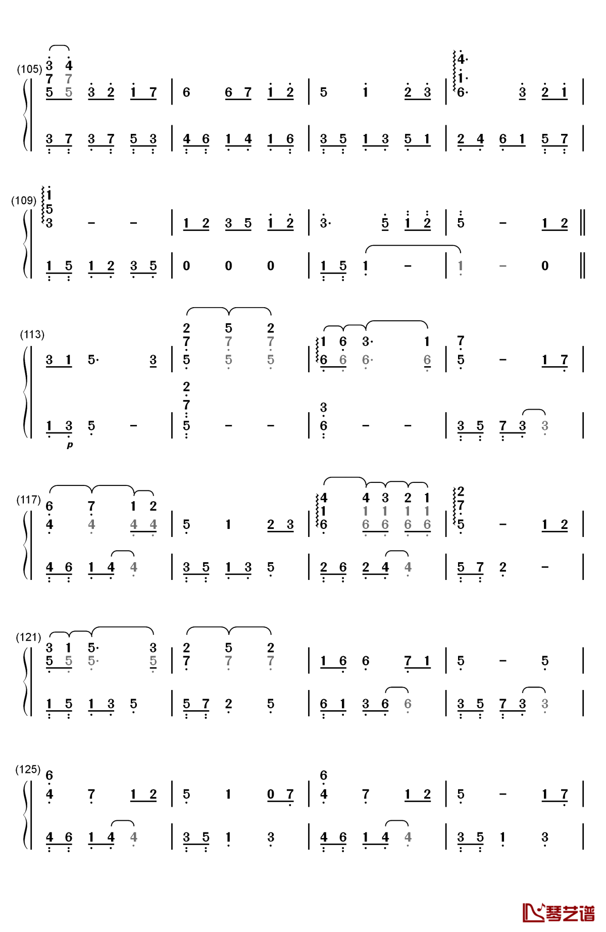 always with me钢琴简谱-数字双手-久石让 宫崎骏6