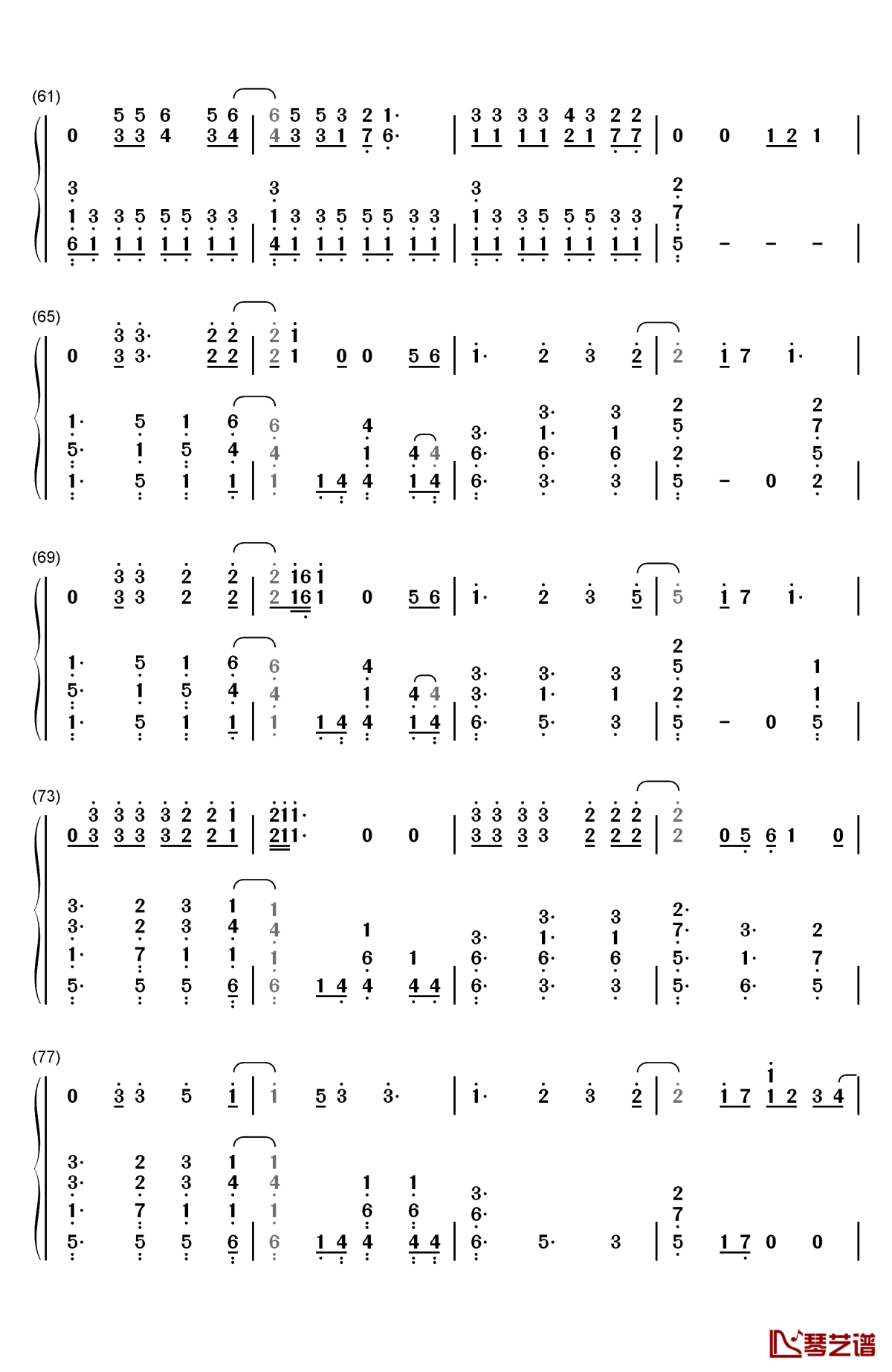 hello my love钢琴简谱-数字双手-westlife4