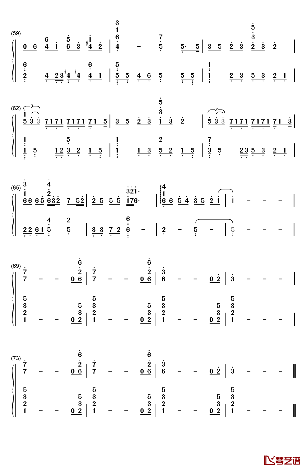 灵魂伴侣钢琴简谱-数字双手-田馥甄4