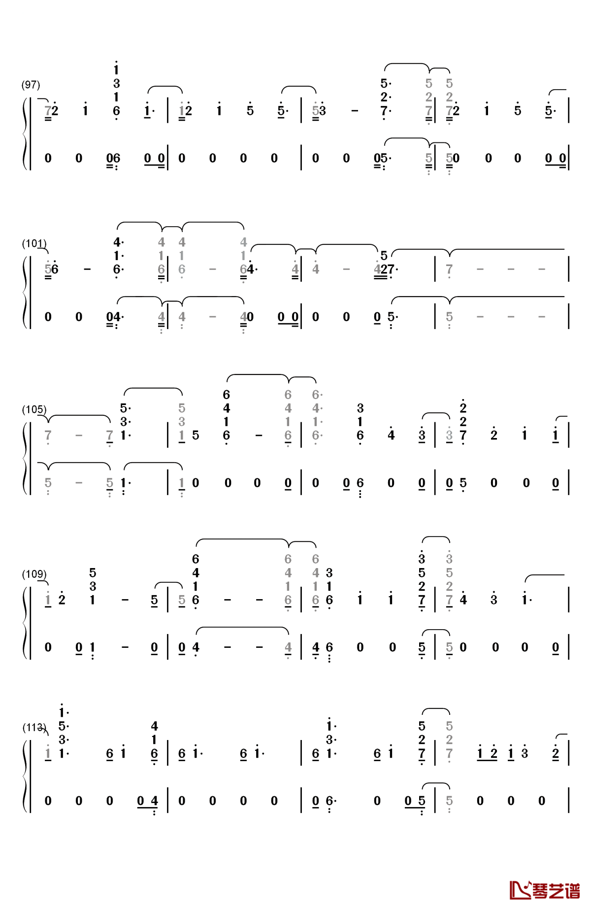 babe钢琴简谱-数字双手-sugarland taylor swift6