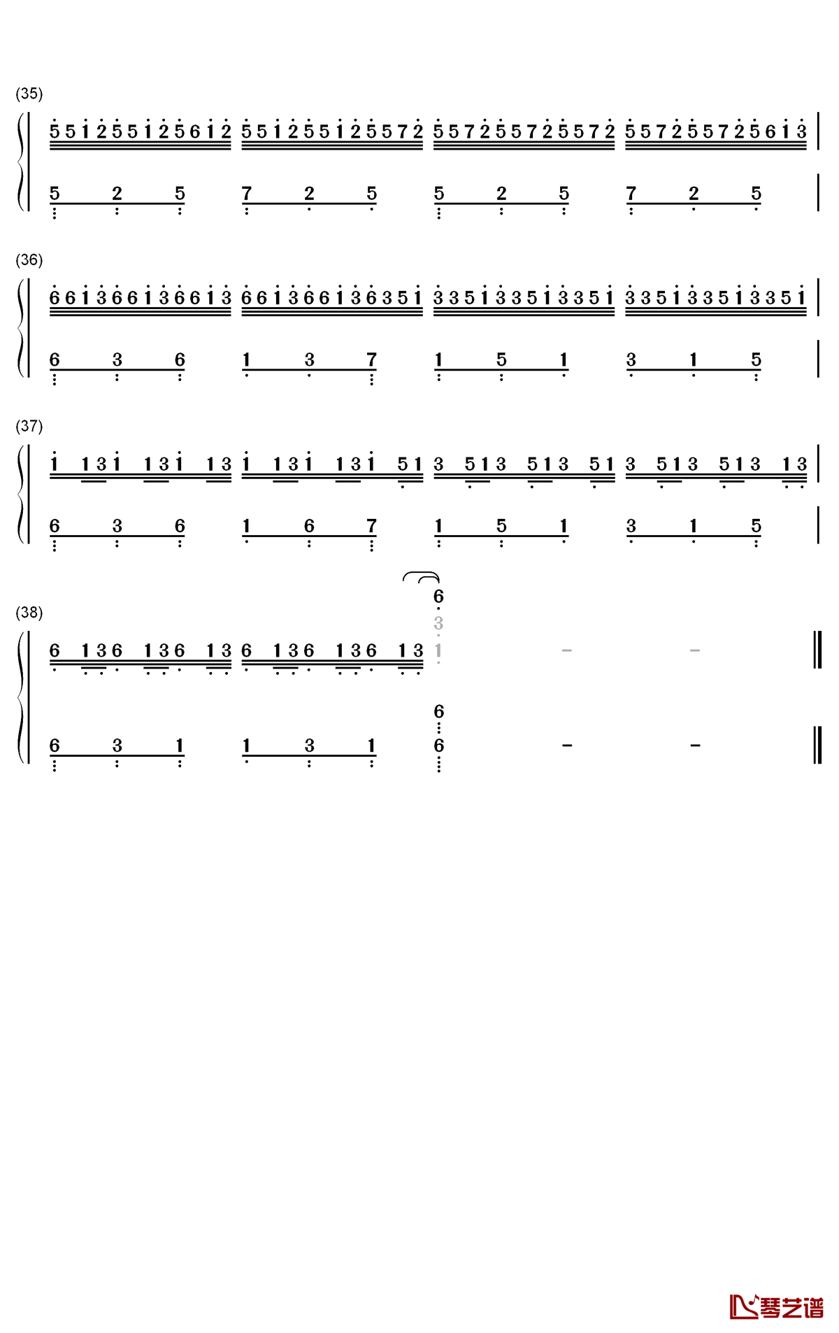 tema de sira钢琴简谱-数字双手-cesar benito6