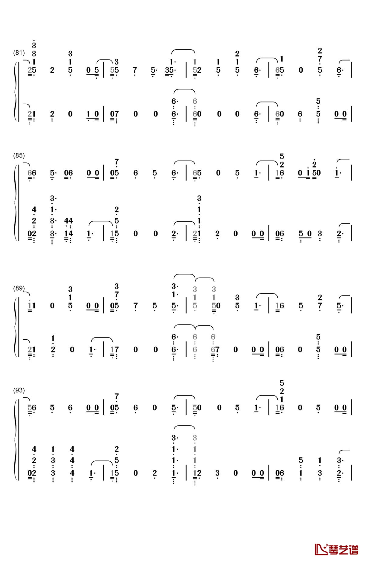 morning light钢琴简谱-数字双手-justin timberlake alicia keys6