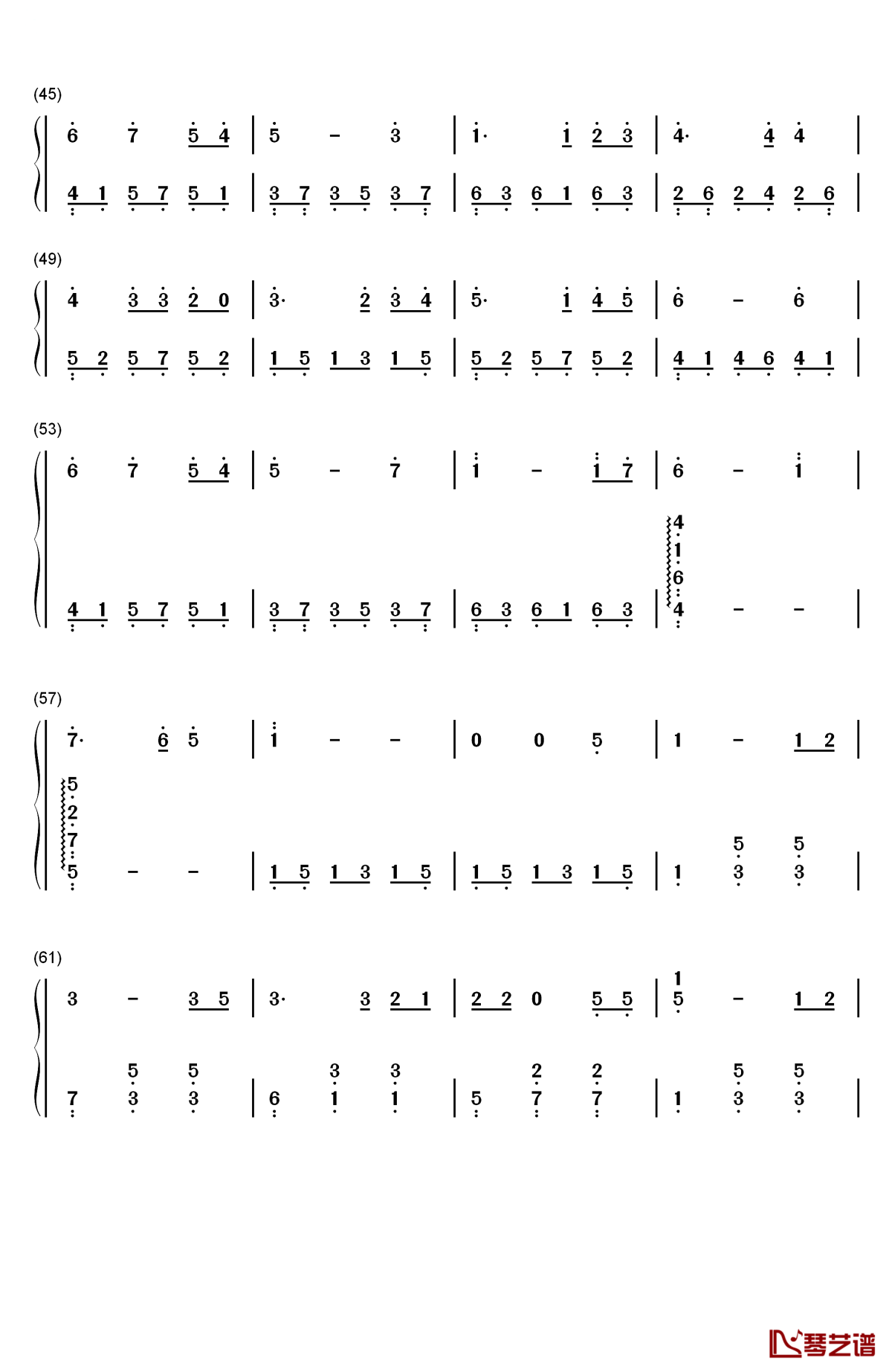 向日葵之家的圆舞曲钢琴简谱-数字双手-藤泽麻衣  久石让 宫崎骏3