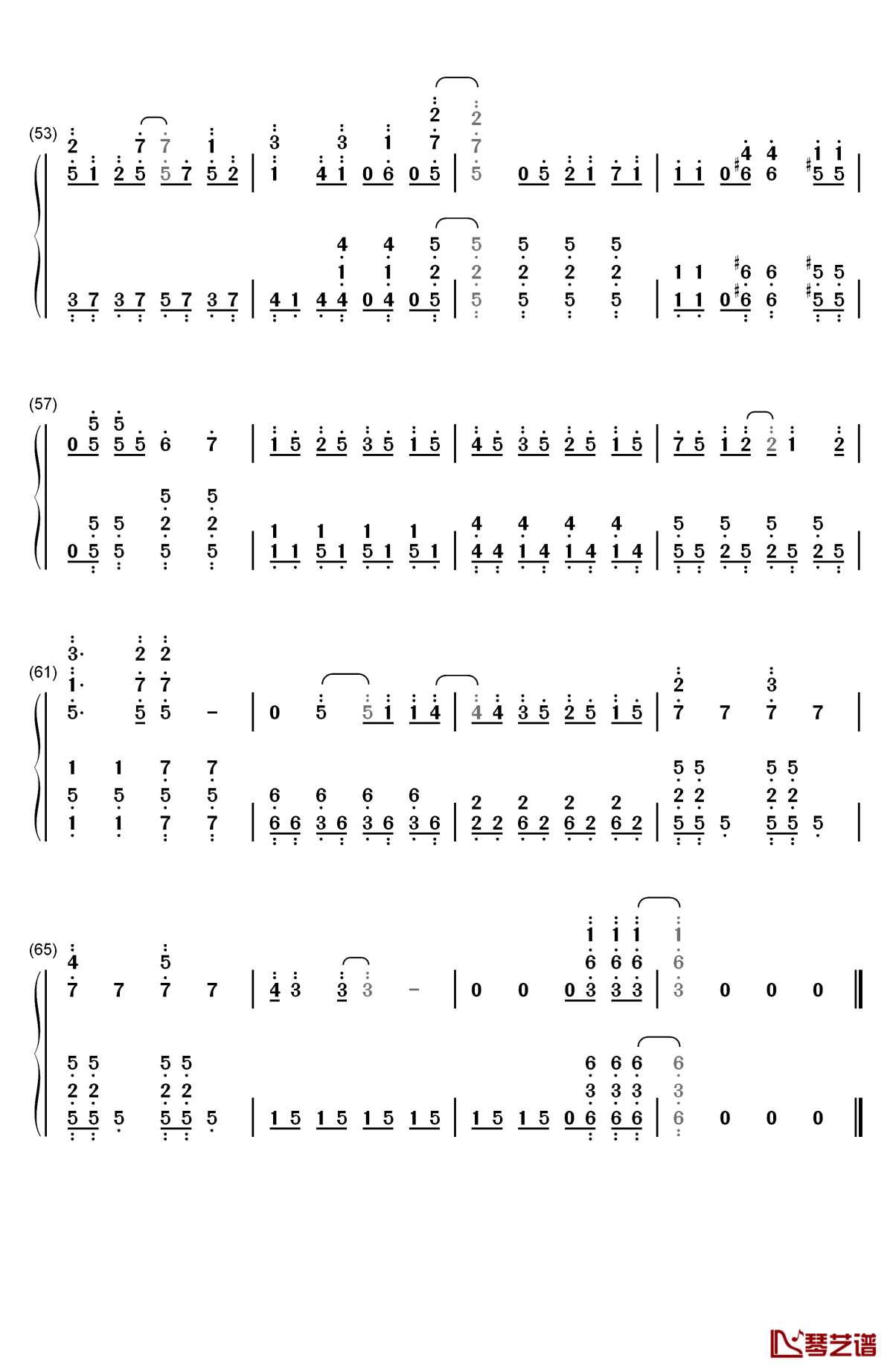 ワガママmirror heart钢琴简谱-数字双手-大桥彩香4