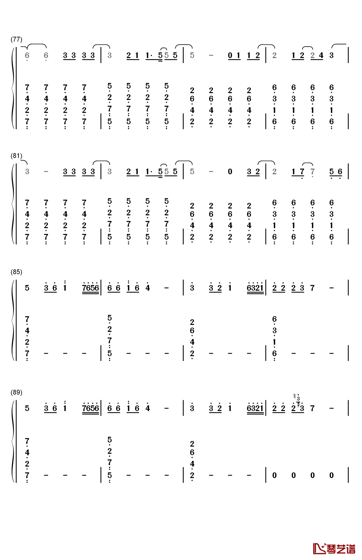 the spectre钢琴简谱-数字双手-alan walker6