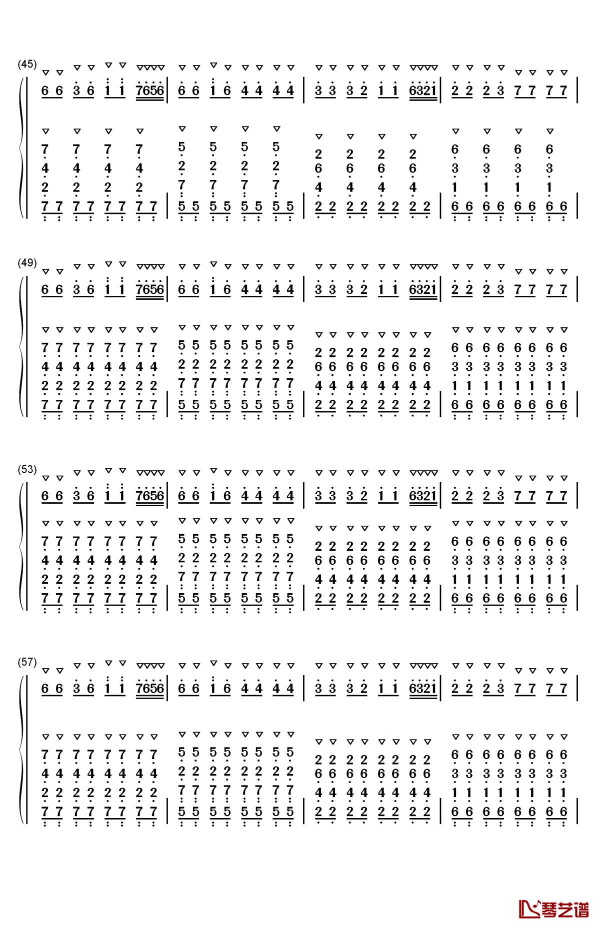 the spectre钢琴简谱-数字双手-alan walker4