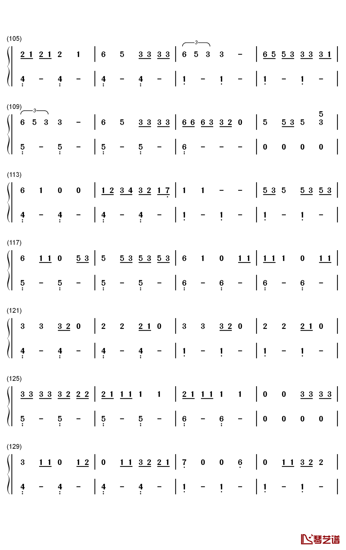 toosie slide钢琴简谱-数字双手-drake5