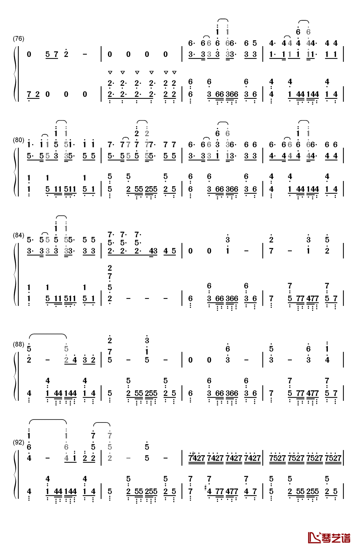 allied force钢琴简谱-数字双手-林ゆうき5