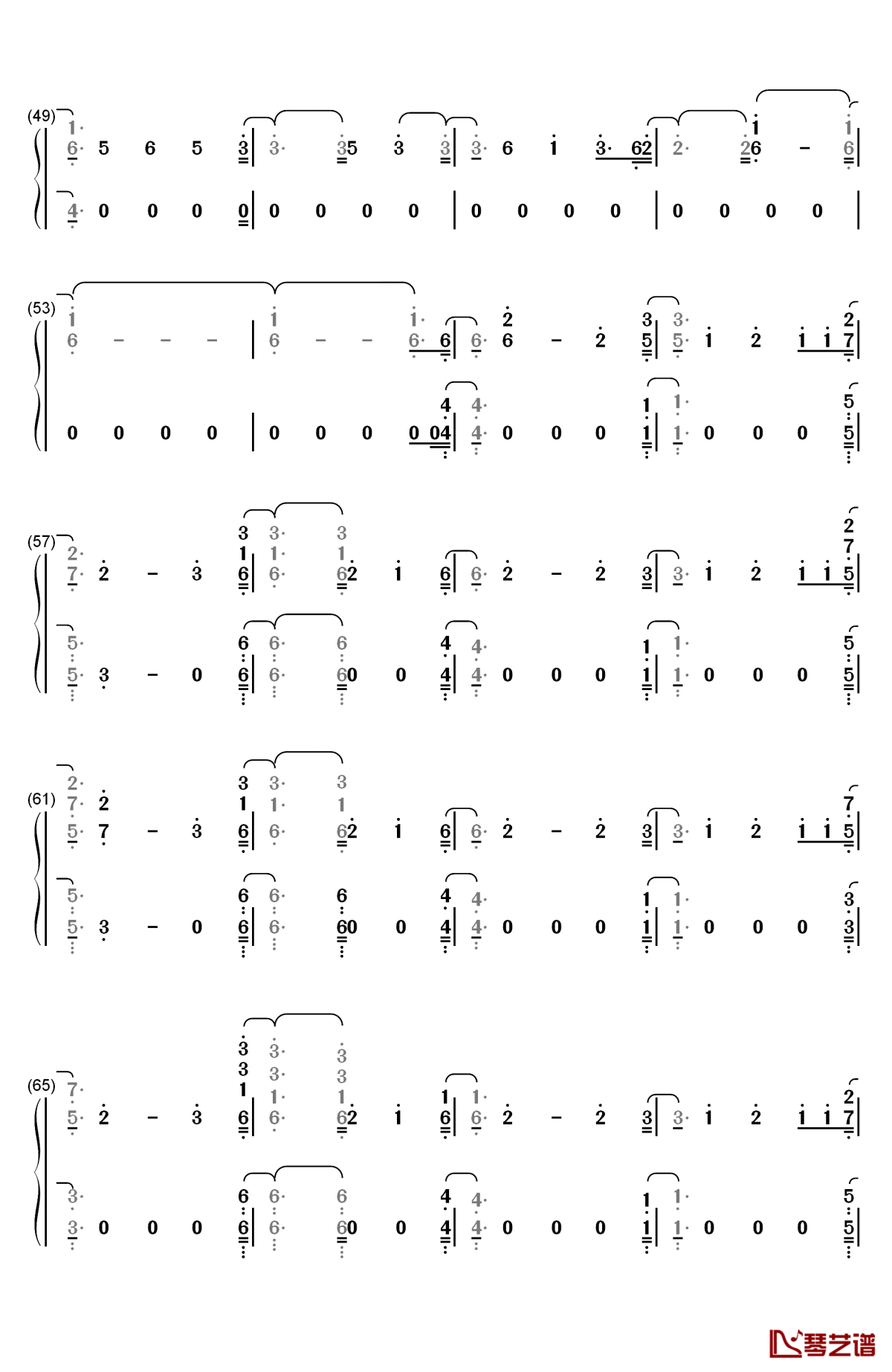 stargazing钢琴简谱-数字双手-kygo3