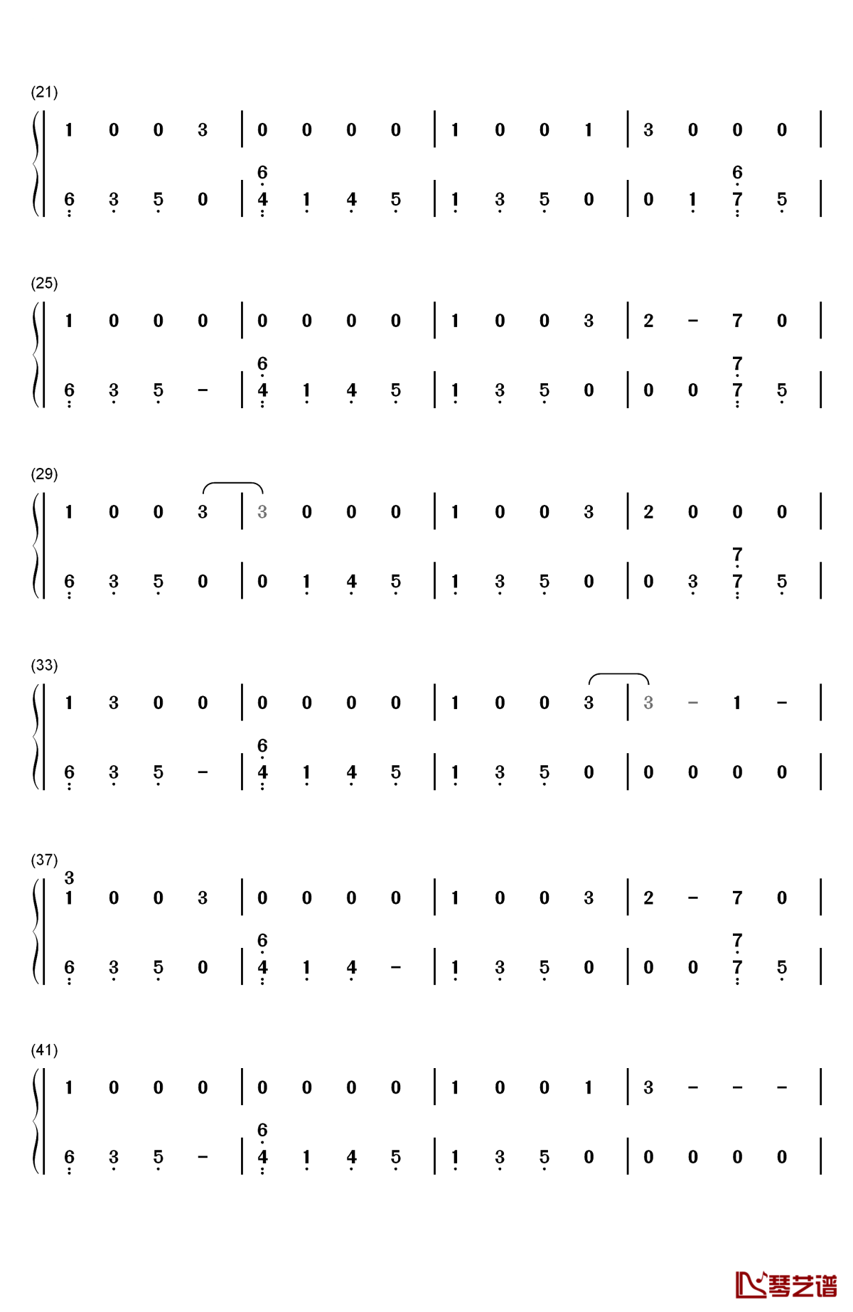 remind me to forget钢琴简谱-数字双手-kygo miguel2