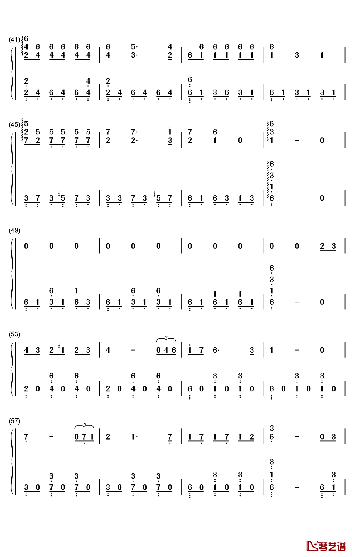 el sol se recuesta钢琴简谱-数字双手-edison3