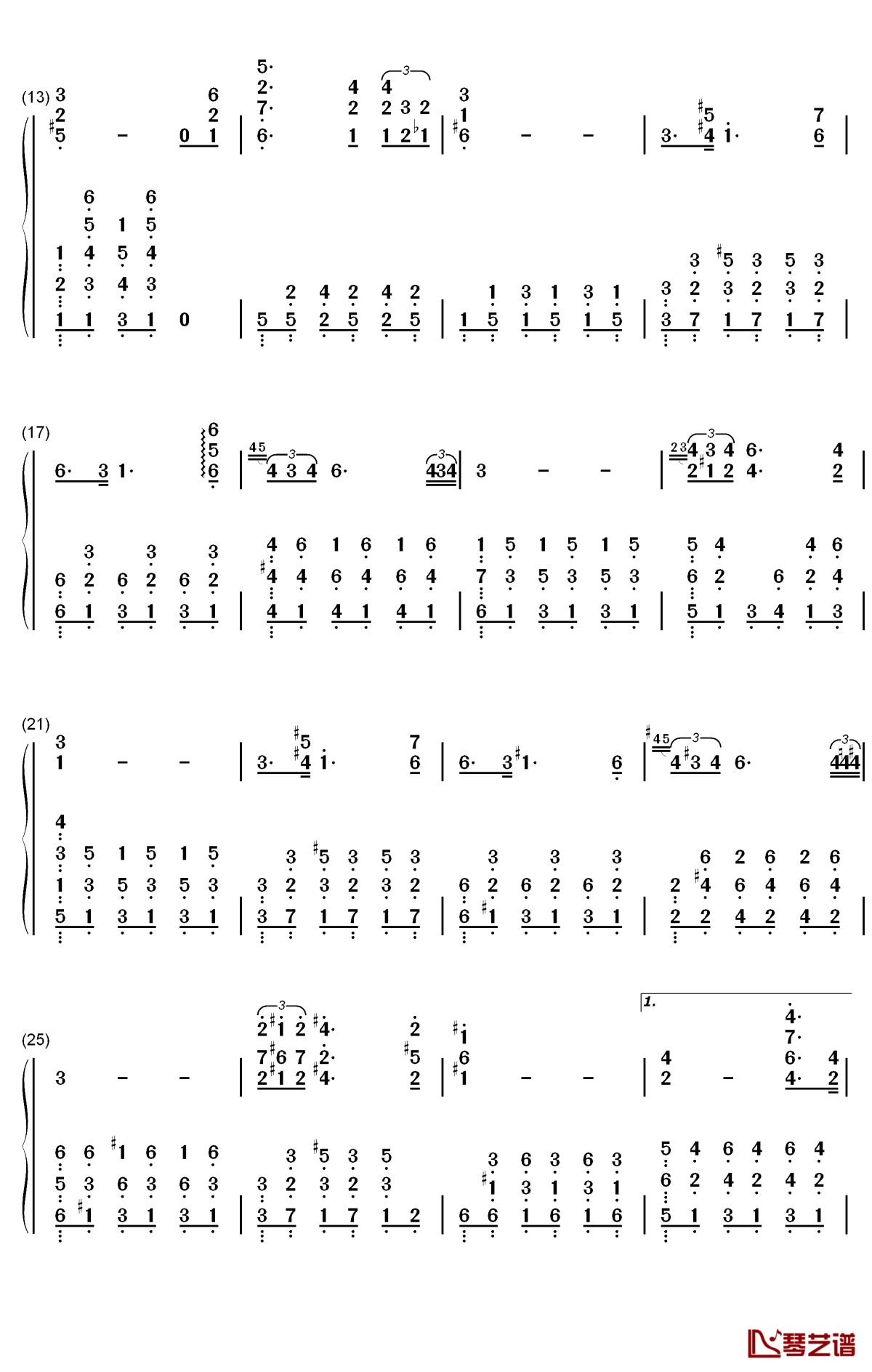 standchen钢琴简谱-数字双手-舒伯特2