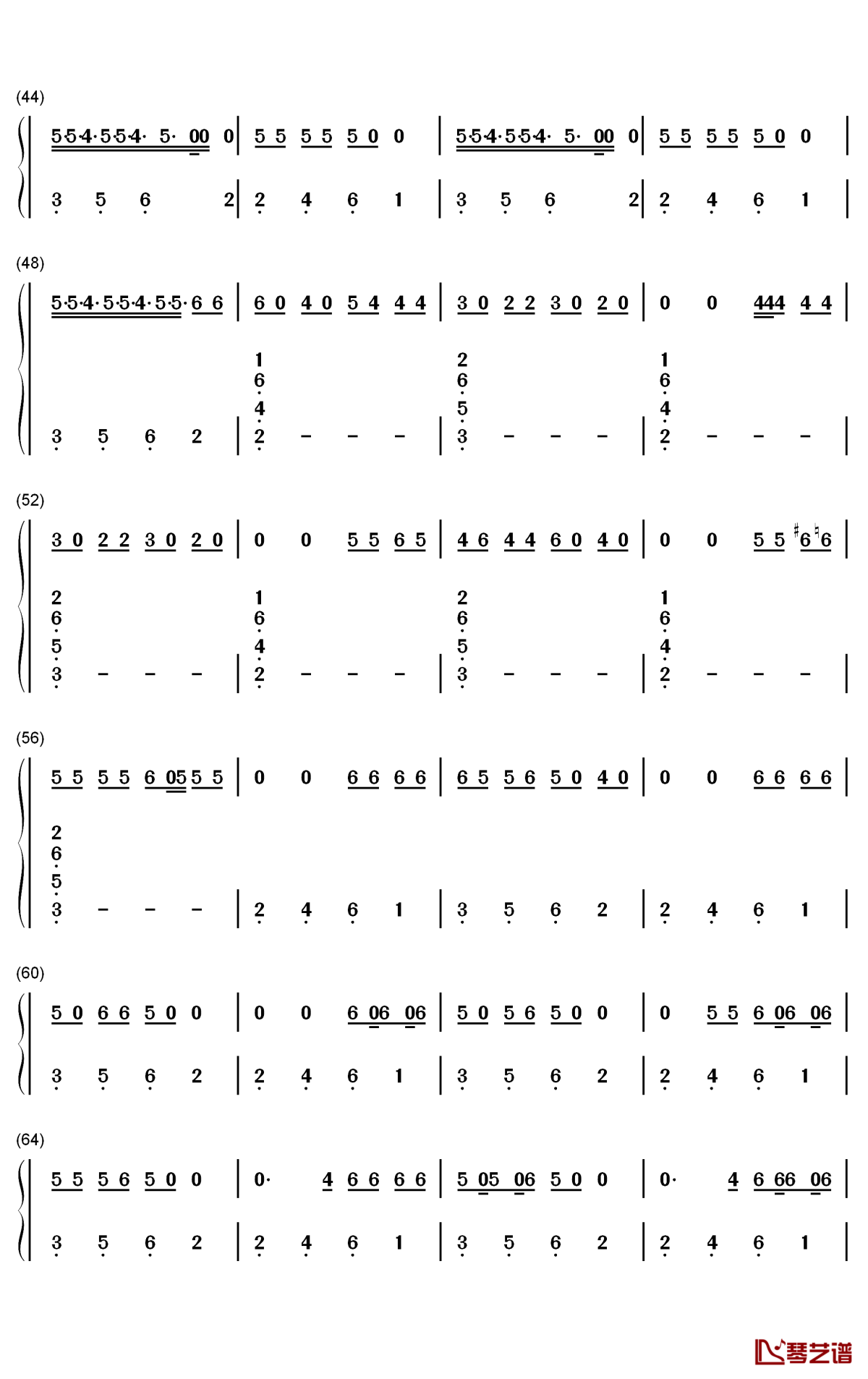 pain 1993钢琴简谱-数字双手-drake3