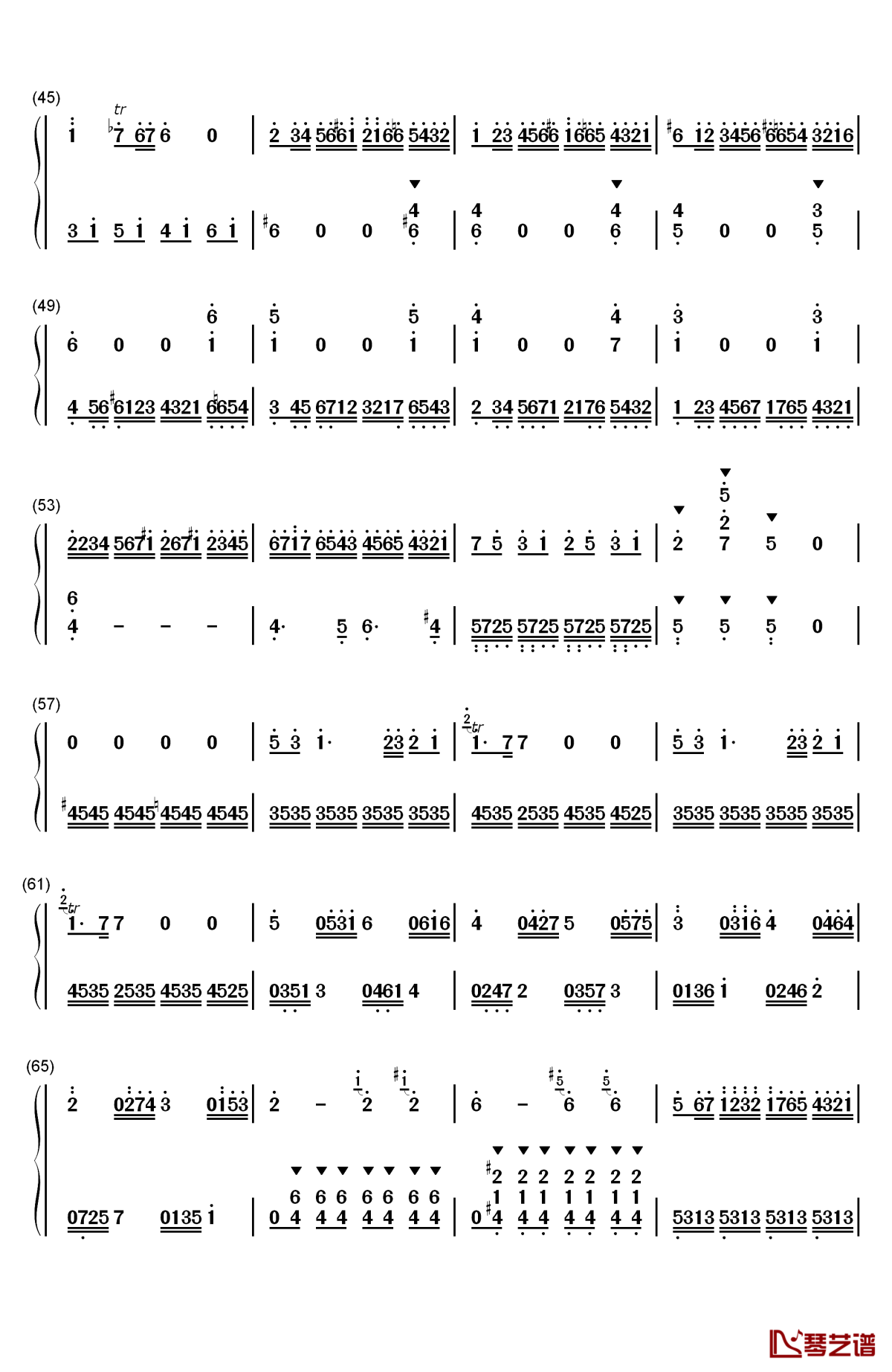 c大调第16号钢琴奏鸣曲钢琴简谱-数字双手-莫扎特3