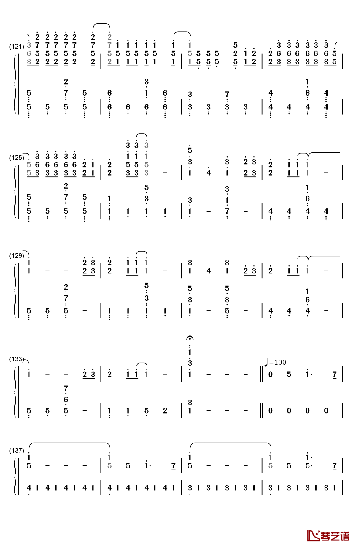 secret base 君がくれたもの钢琴简谱-数字双手-zone7