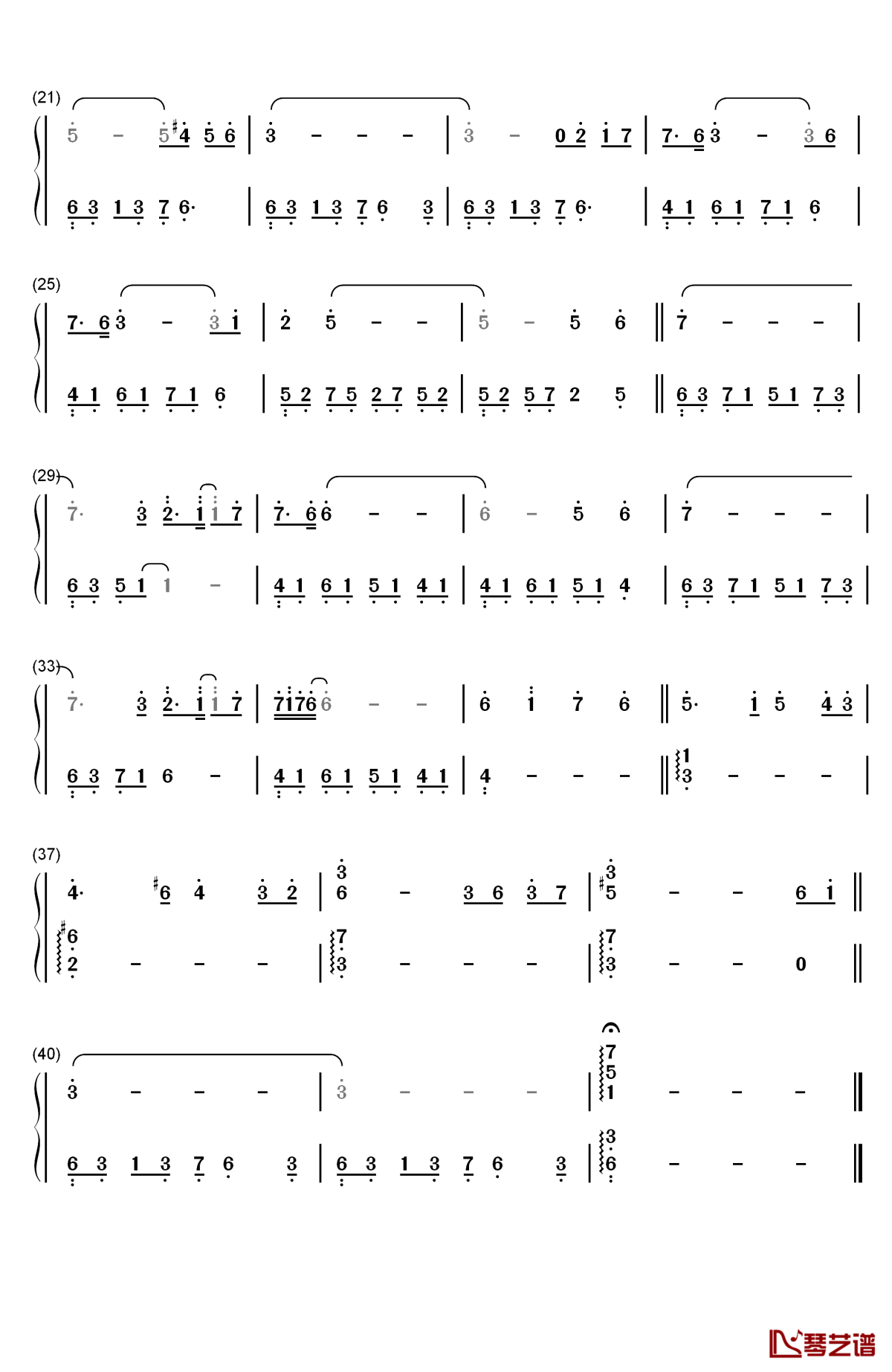 シータの决意钢琴简谱-数字双手-久石让 宫崎骏2