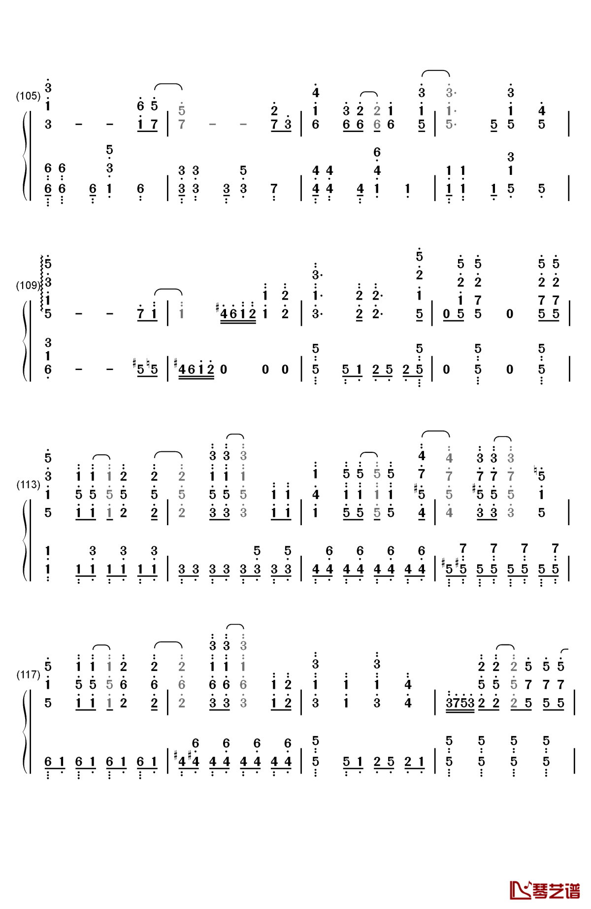 地球最后の告白を钢琴简谱-数字双手-gumi7